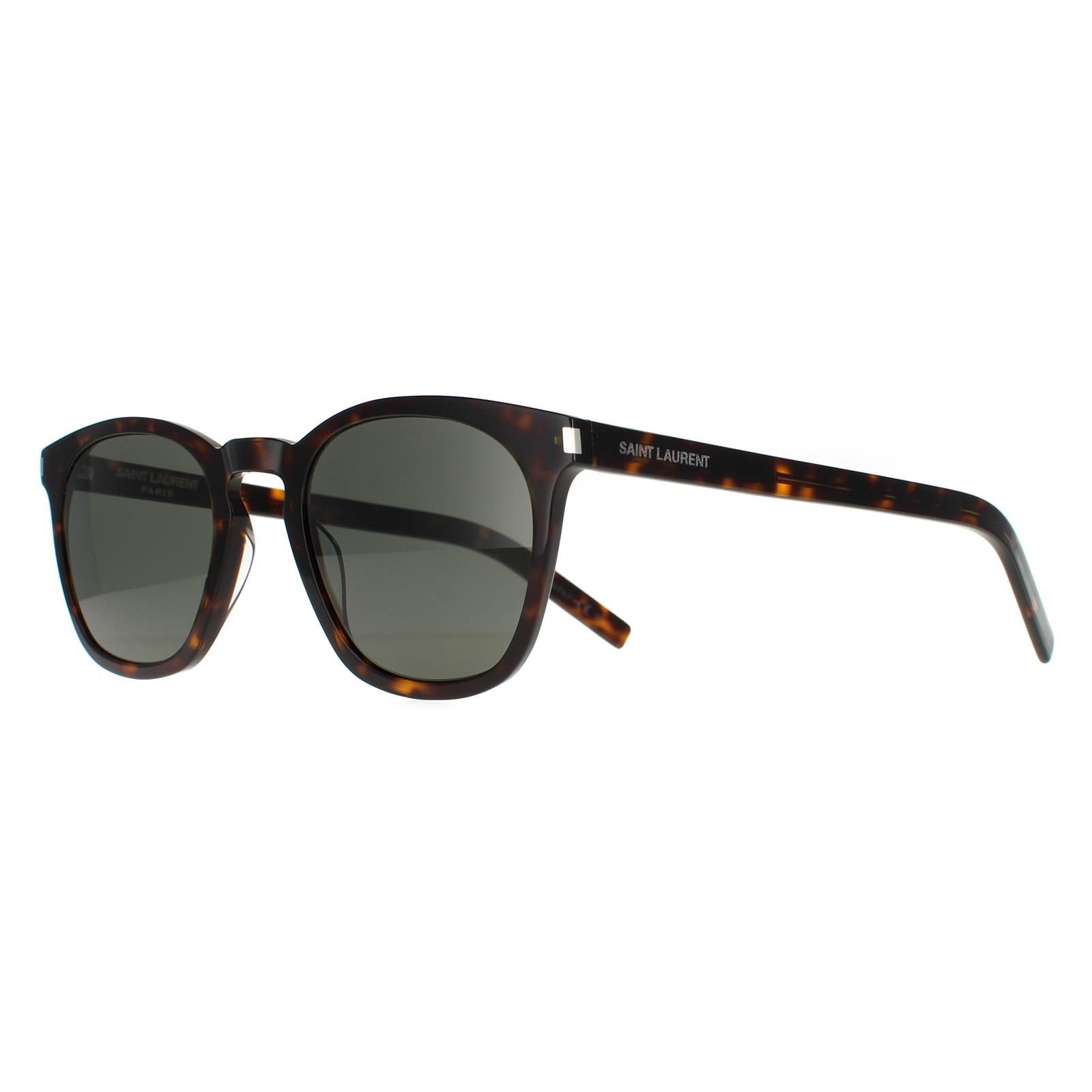 Saint Laurent Square Dark Havana Grey SL 28 SLIM Sunglasses