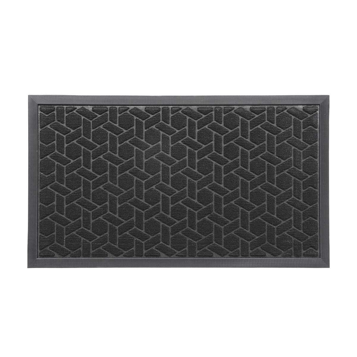 Tapete cubique preto 43x75cm