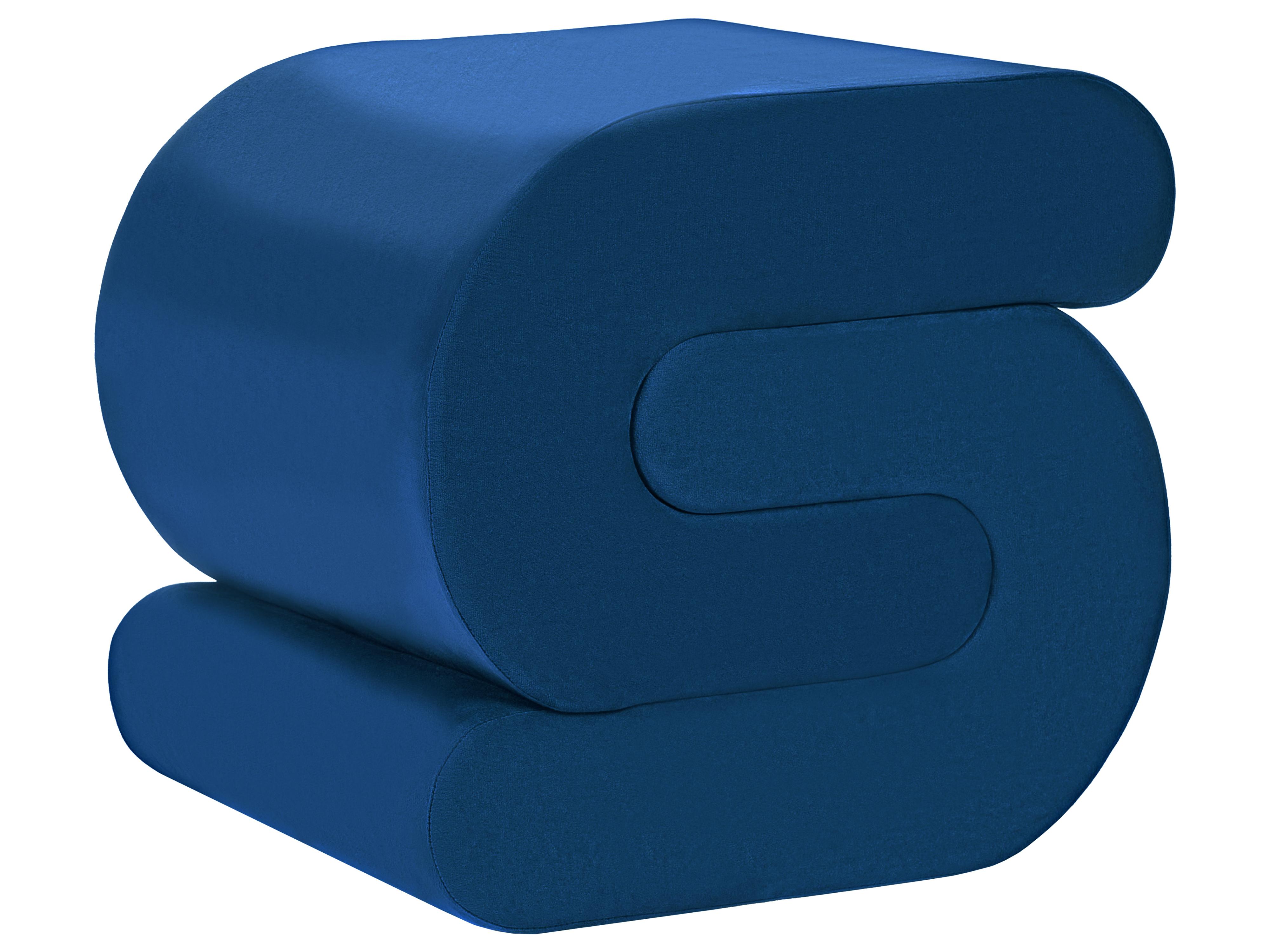 Pouffe ARCADIA Velvet Navy Blue