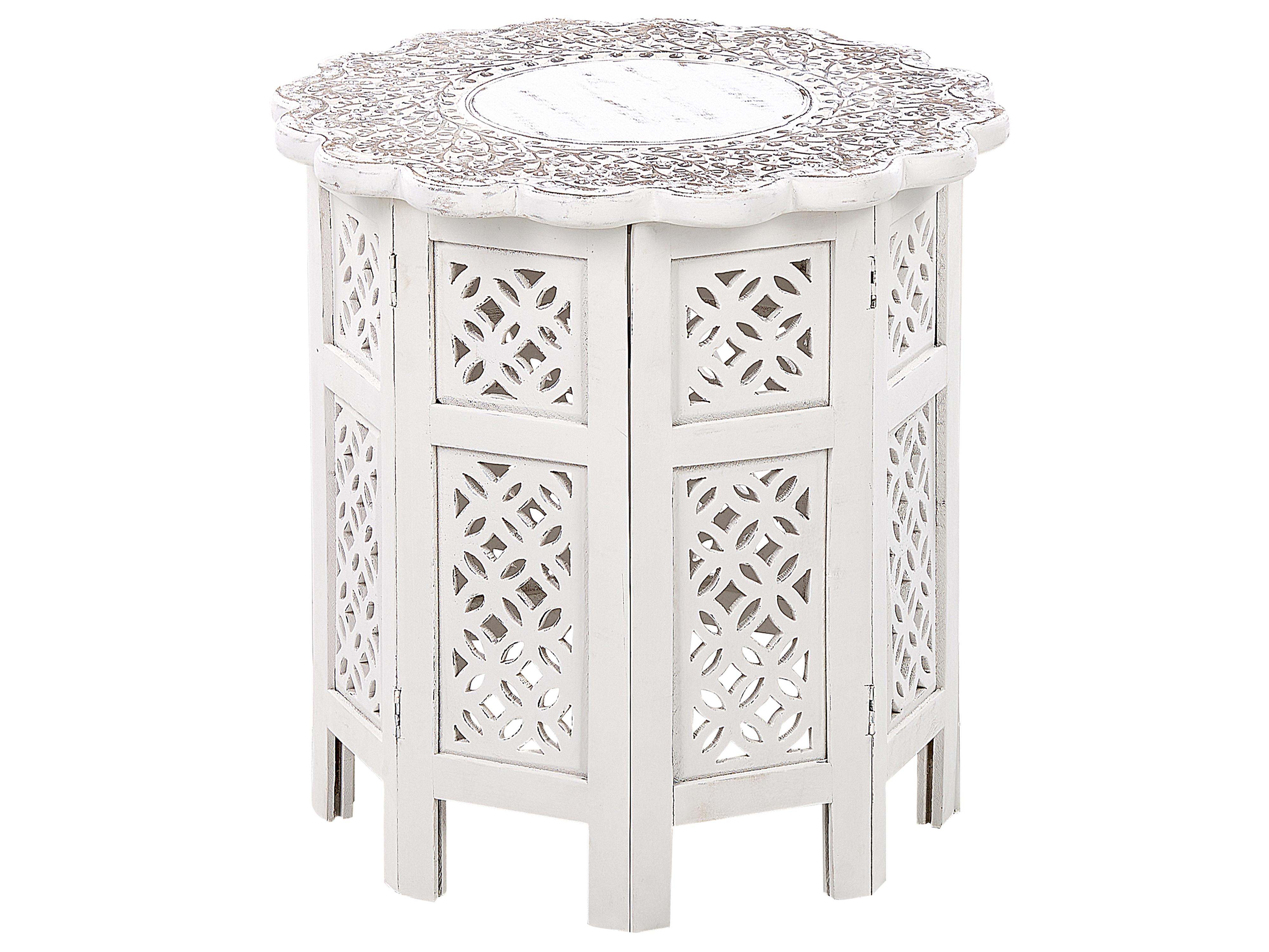 Side Table BADHI Mango Wood White