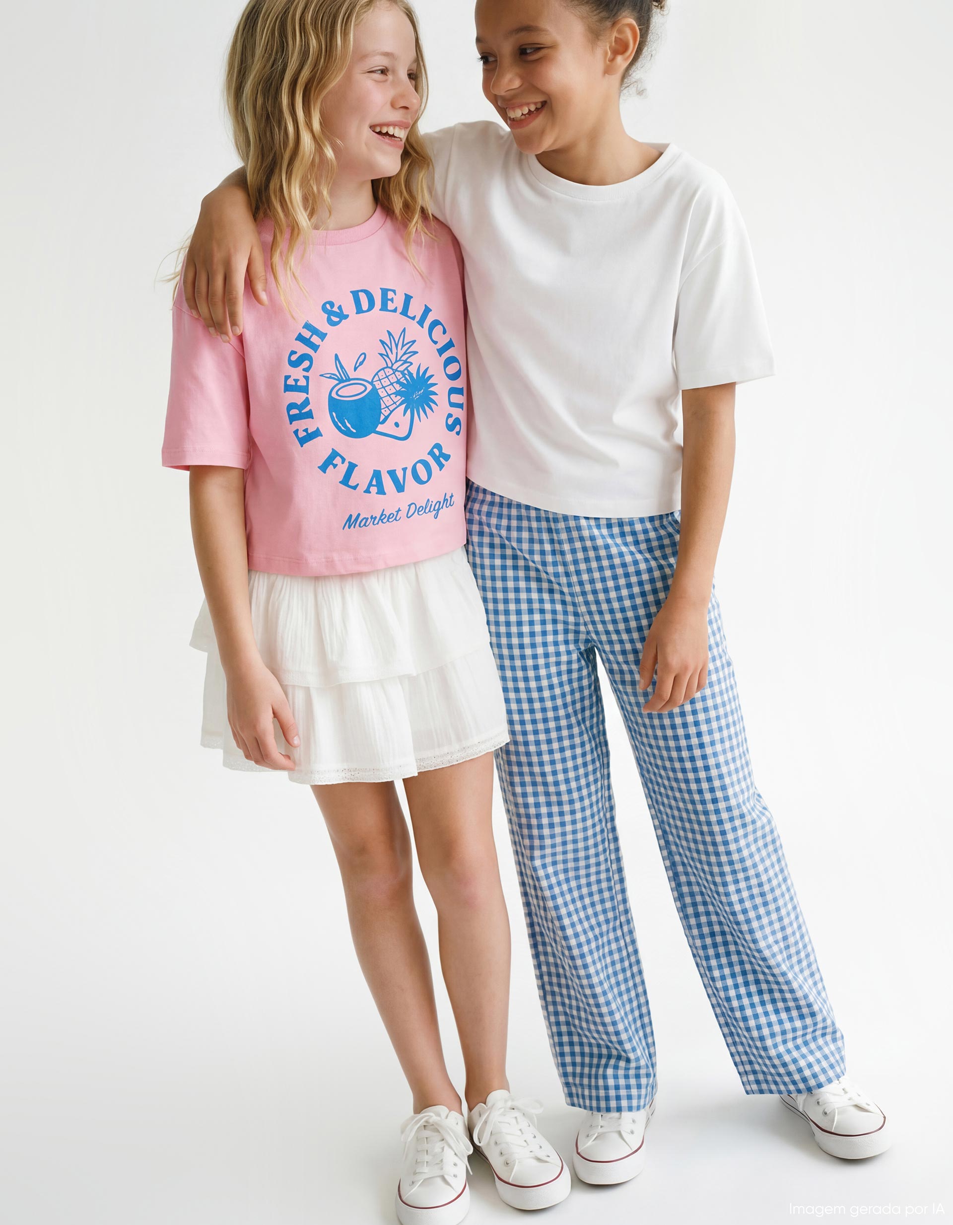 Pack 2 T-shirts, Menina, Rosa