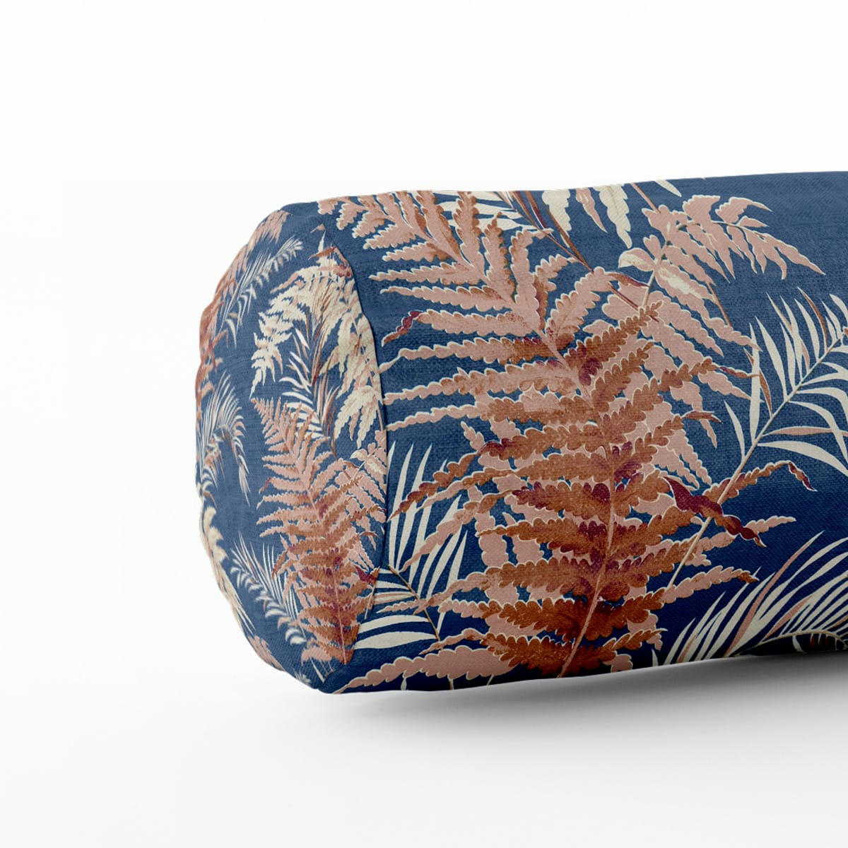- Coussin traversin tropical polyester bleu 40x15cm