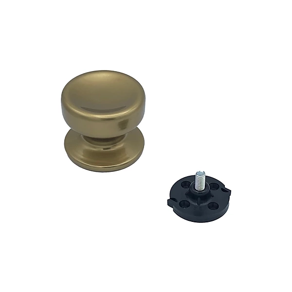 Bouton tirant de porte fixe D70 mm en aluminium Bronze poli - breveté - lot de 6 boutons