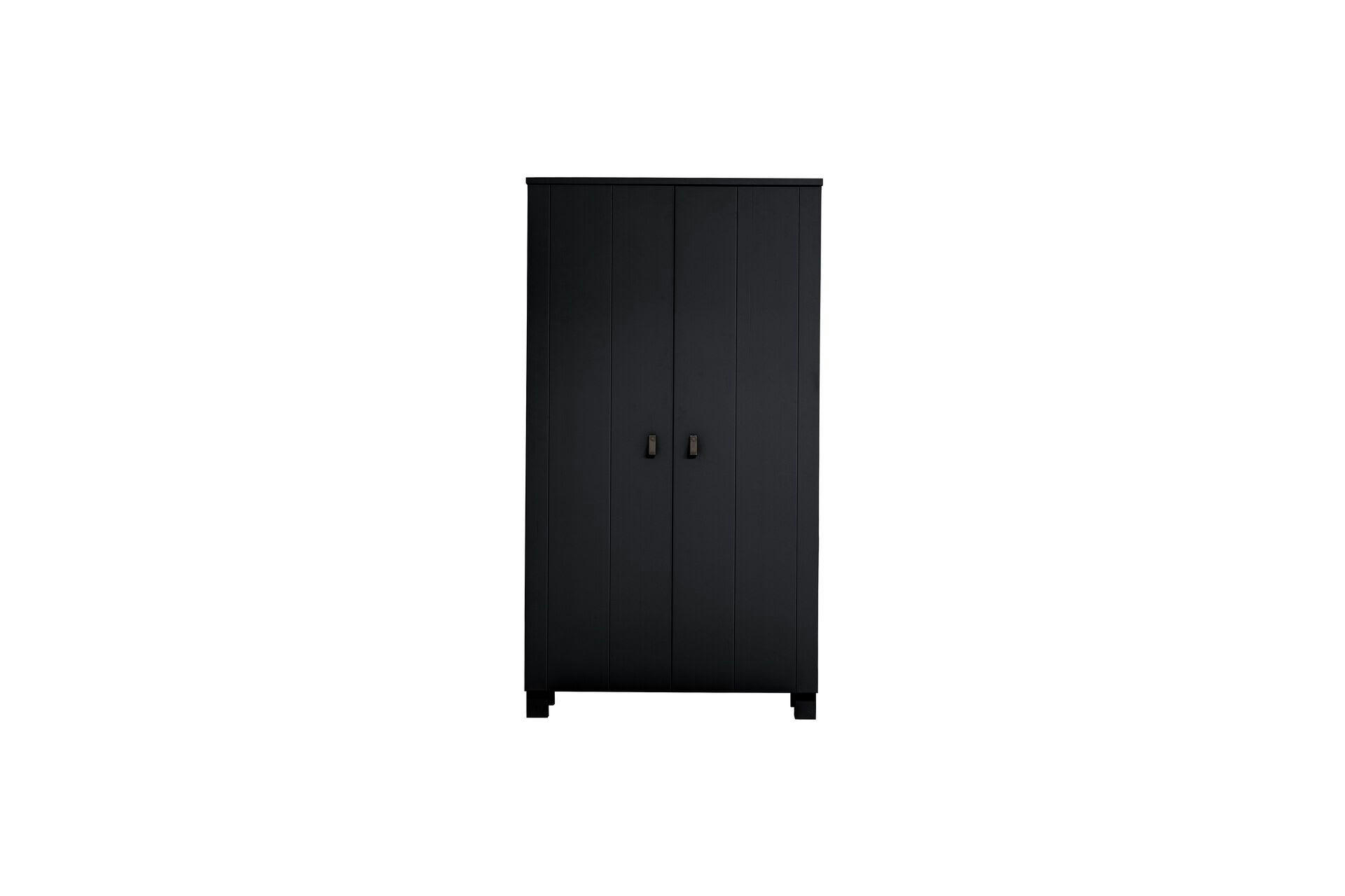 TIES - Armoire 2 portes en bois noir