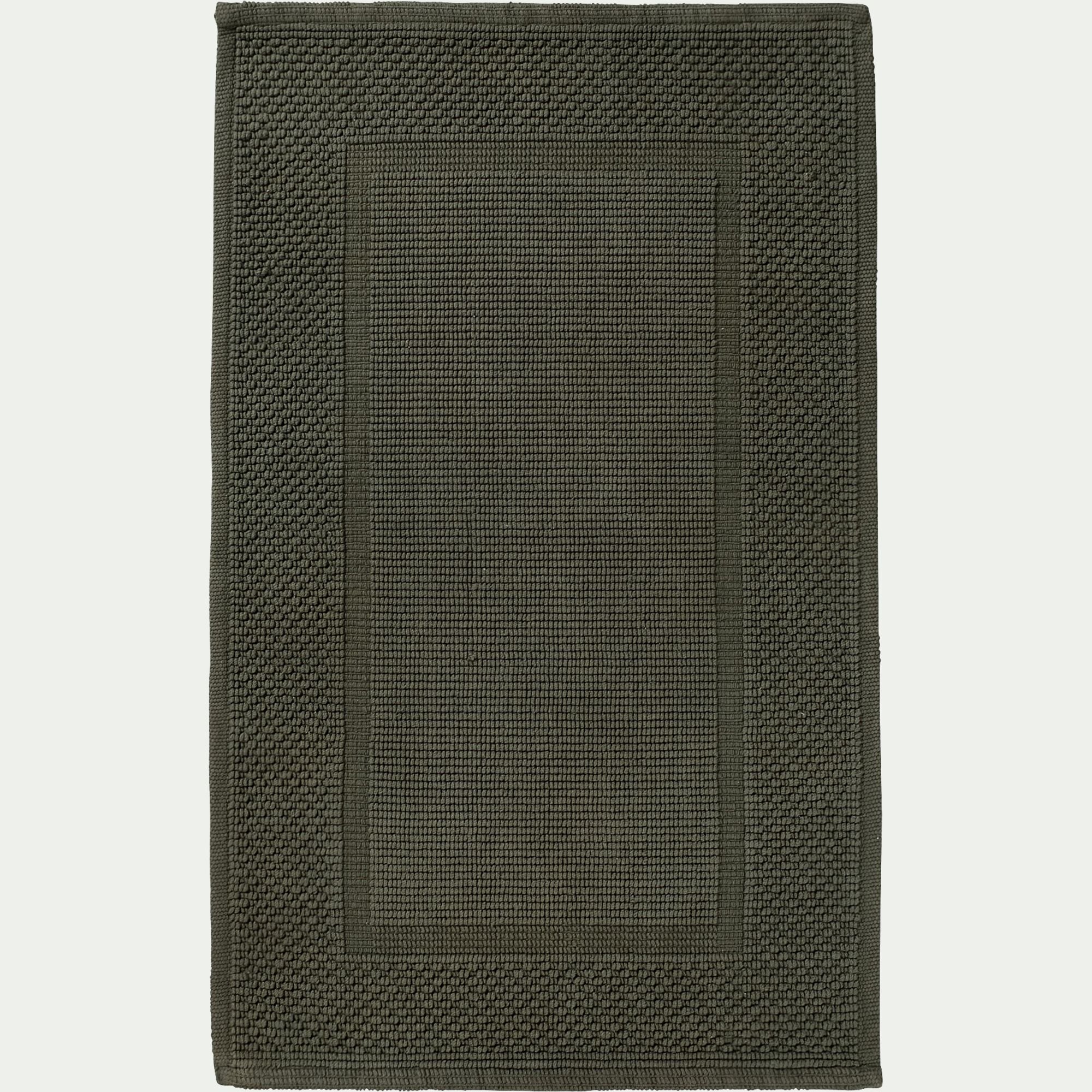 BAGNO - Tapis de bain jacquard en coton 50x80cm - vert cèdre