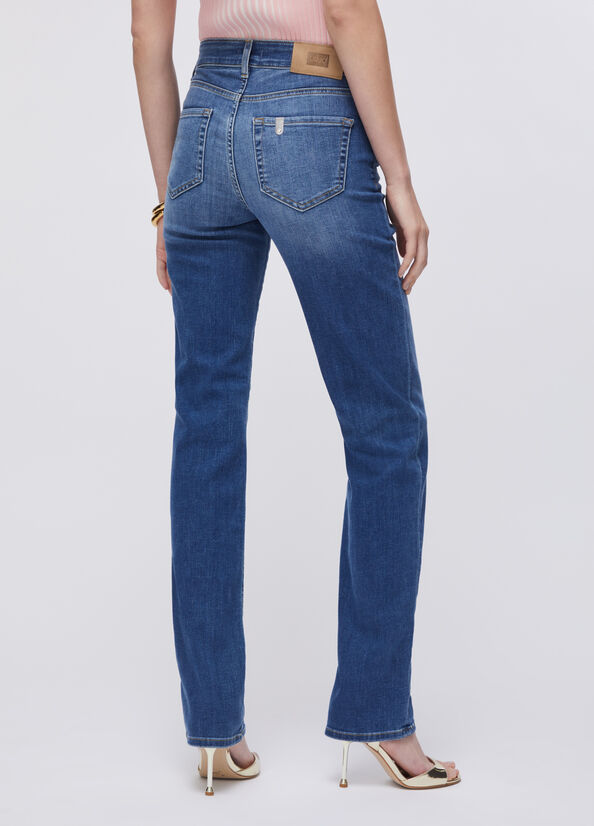 Jeans straight a vita alta