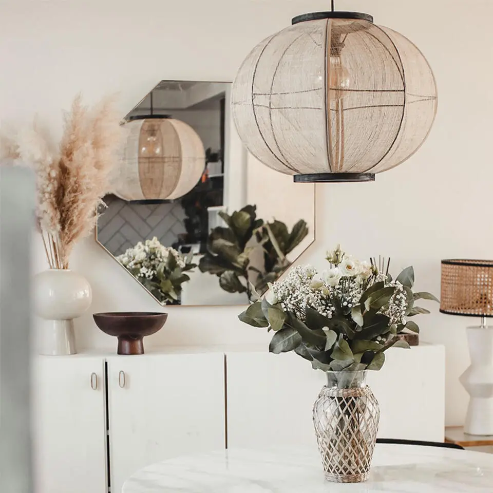 Qazqa hanglamp rob bruin e27