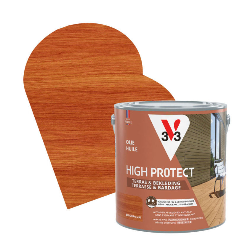 Huile pour bois de terrasse High Protect bangkirai 2,5 L V33