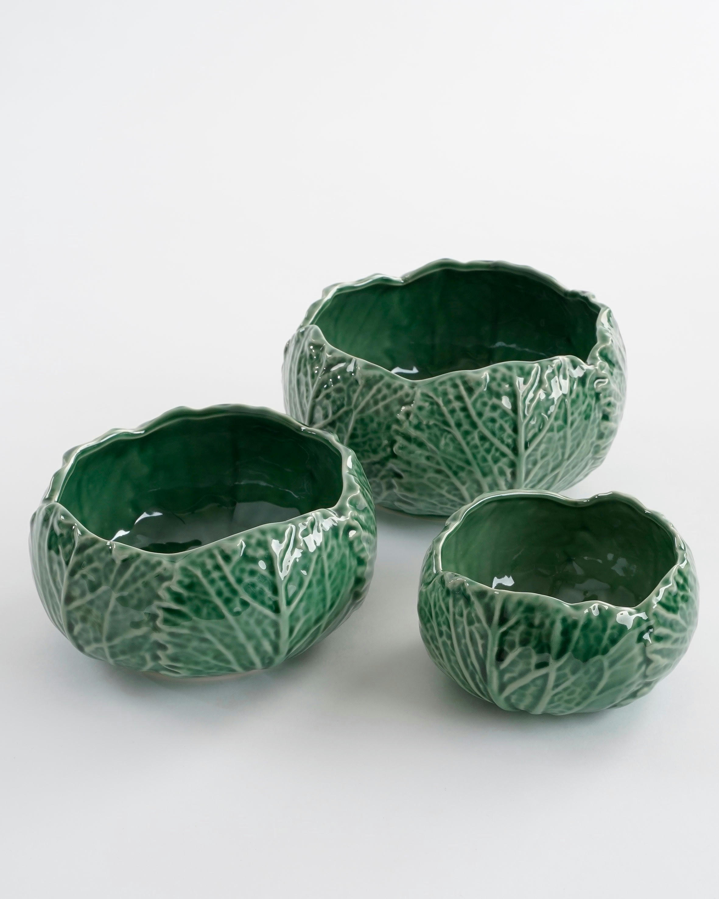 CABBAGE - Cache-pot en porcelaine vert D16