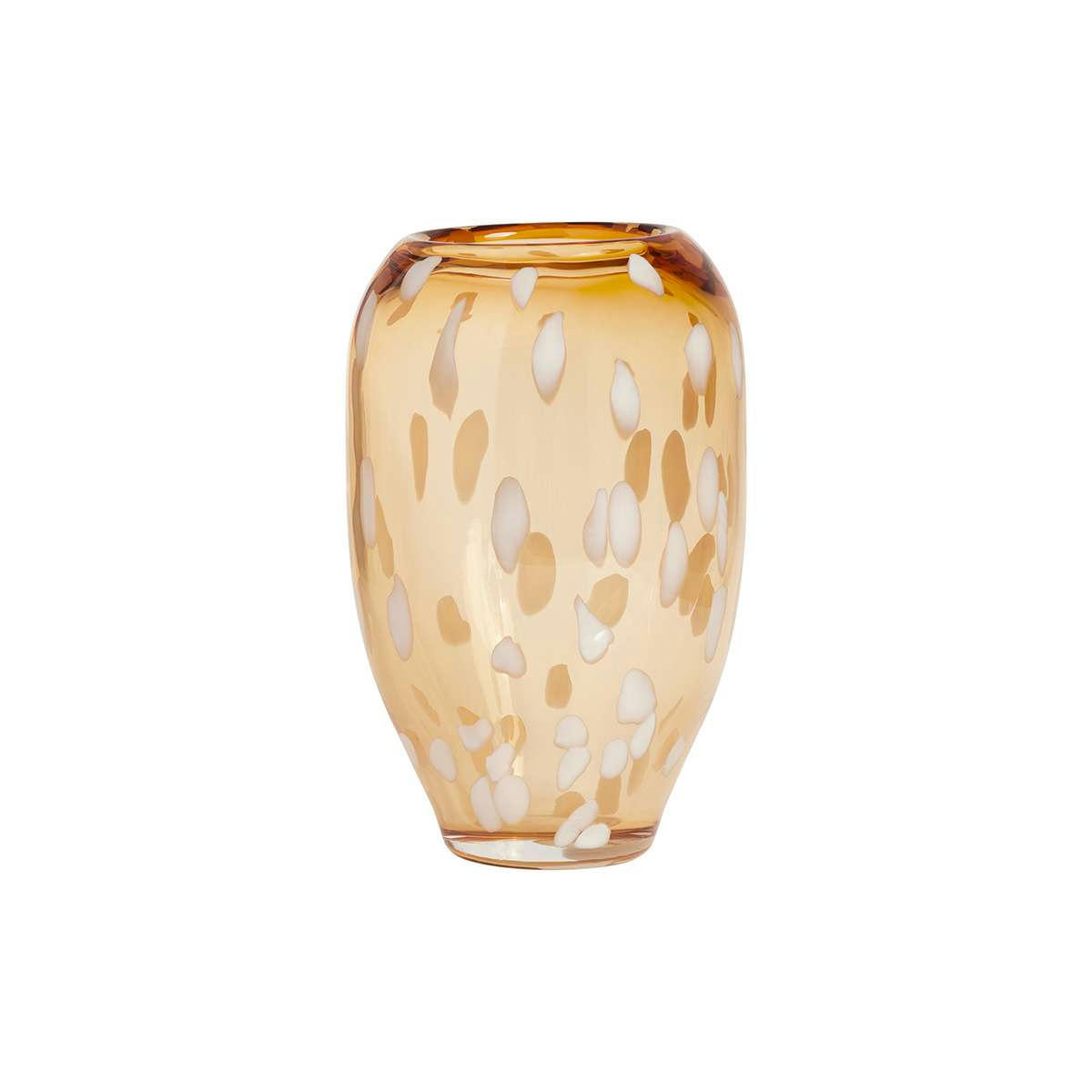 JALI - Vase orange en verre Ø14xH23cm