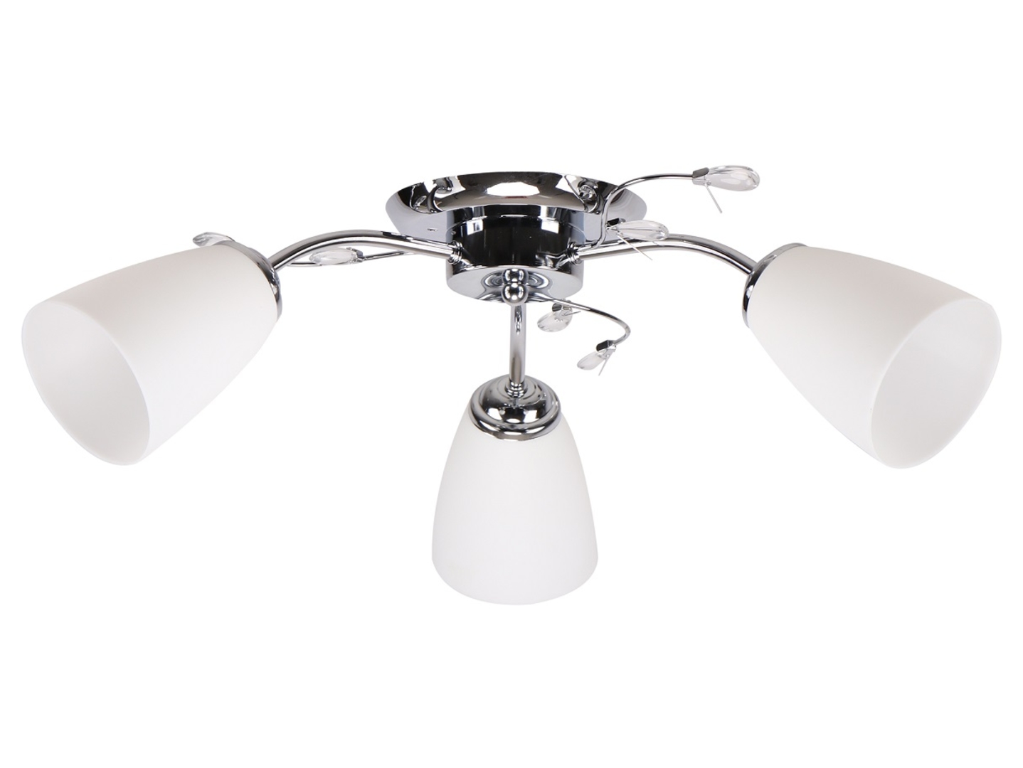 Lampa sufitowa Ursella 3-punktowa metalowa srebrna