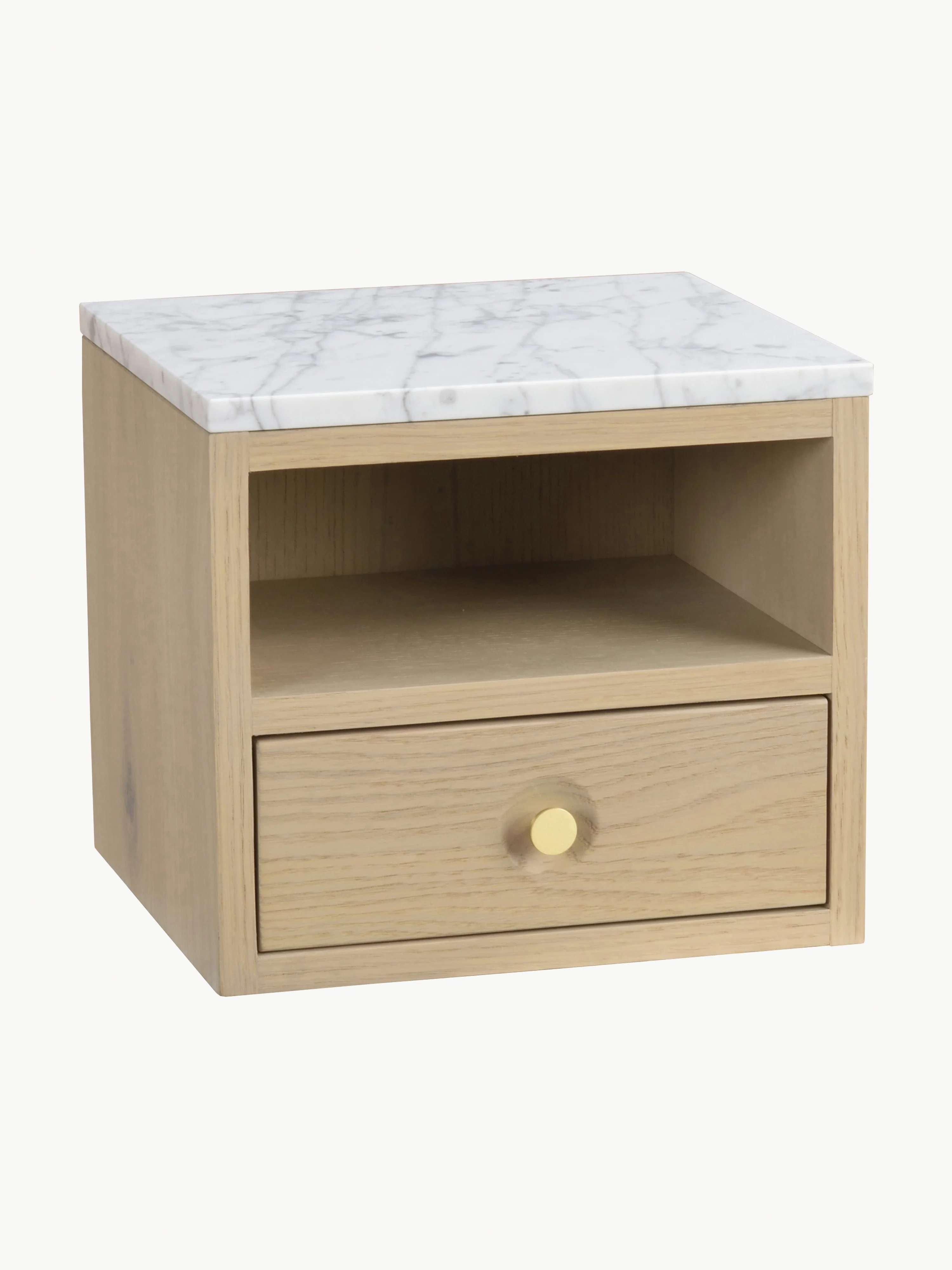 Wand-Nachttisch Whitmore mit Marmorplatte
