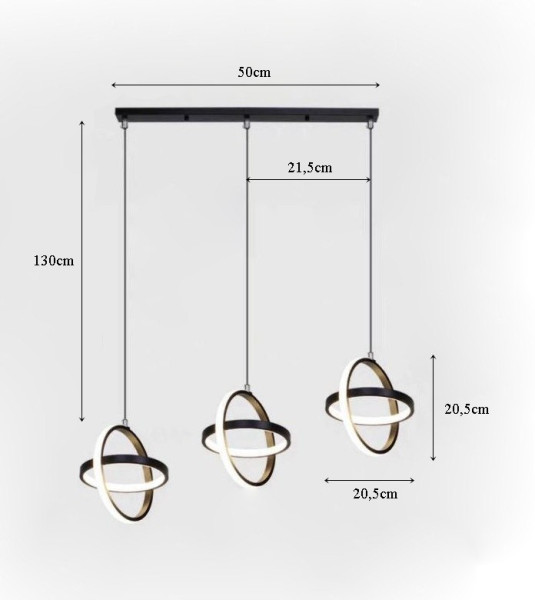 Lampa geometryczna LED klosz w