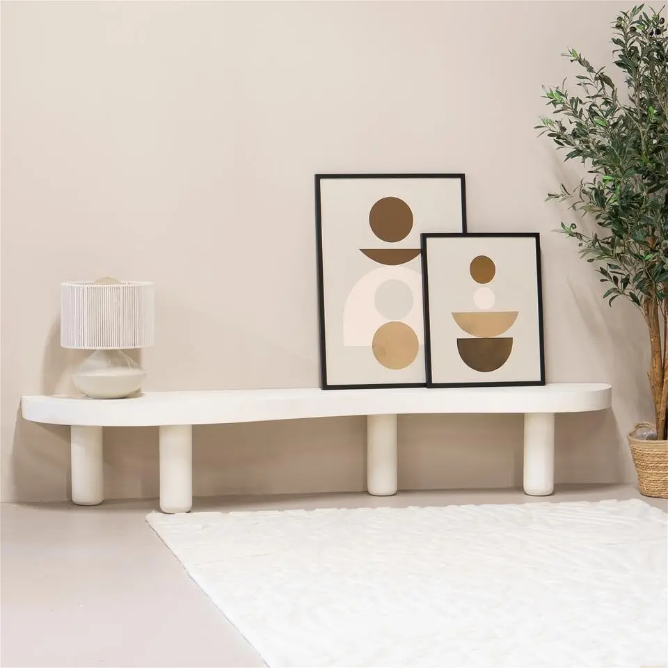 Tv-Meubel Organisch - Beton Cir&eacute; Beige - 200x45x35cm - Siva