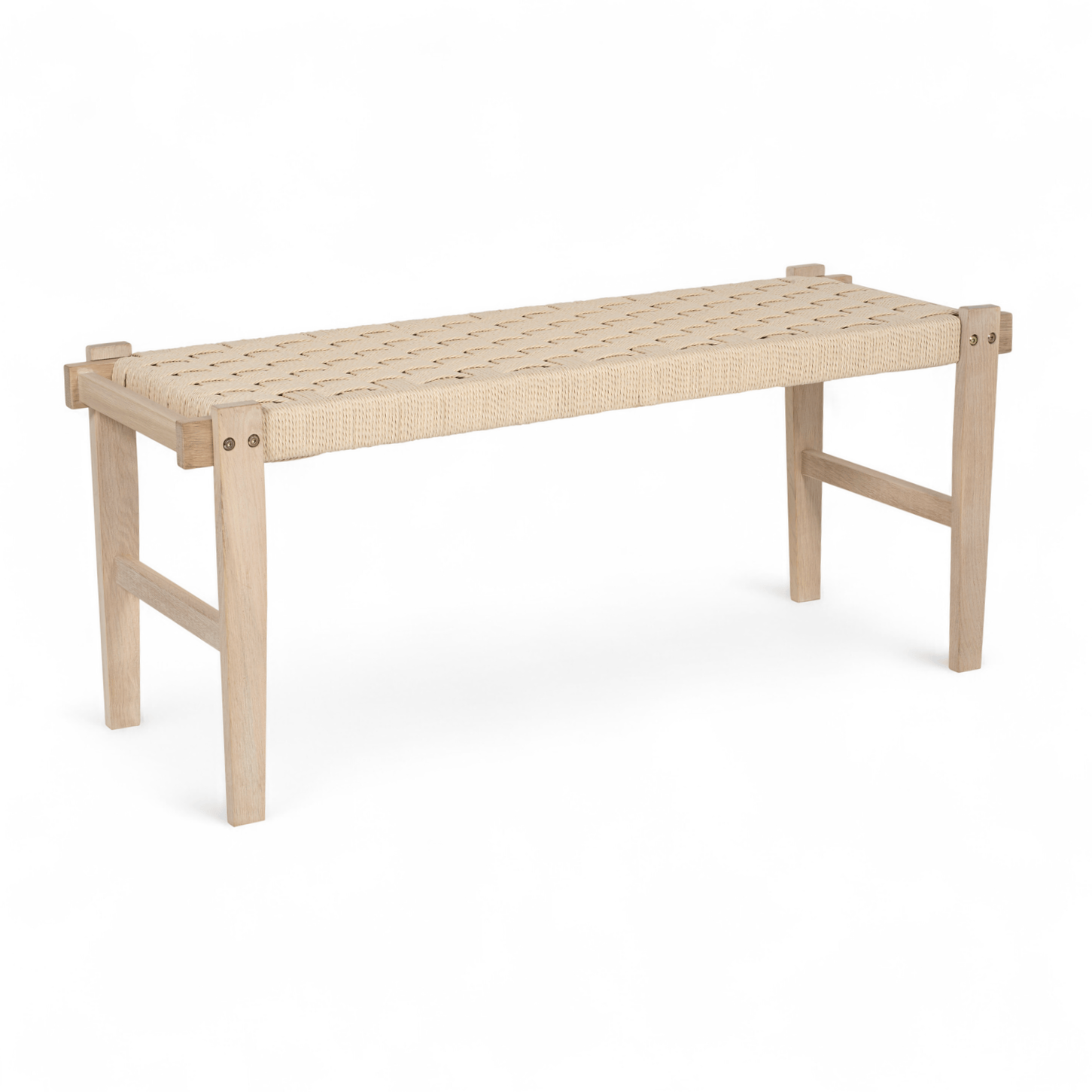Furnhouse bankje Nobel - Witte olie - Papiergaren - 38x110x47