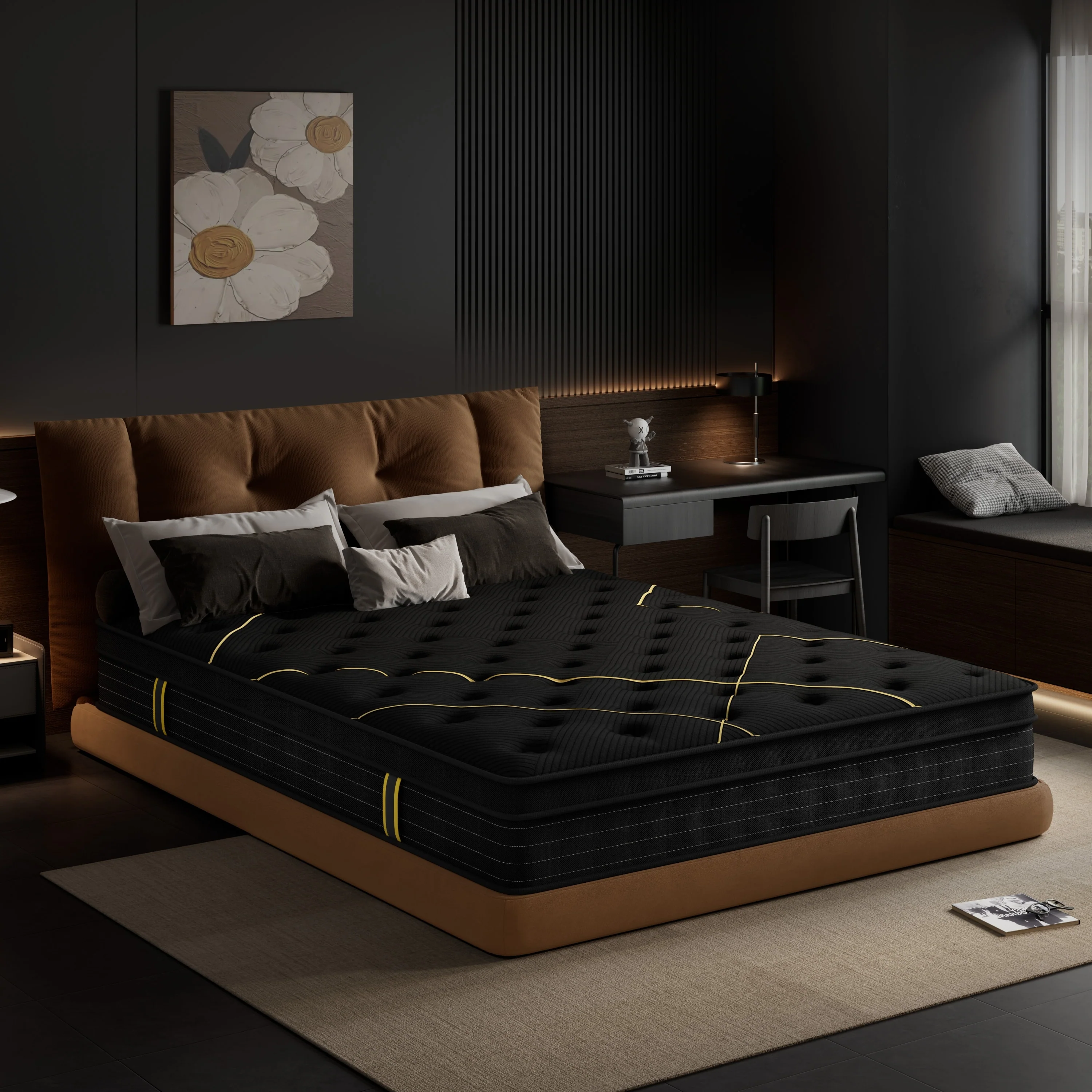 12-inch Medium Gel Memory Foam Mattress with Pocket Spring Hybrid Mattress