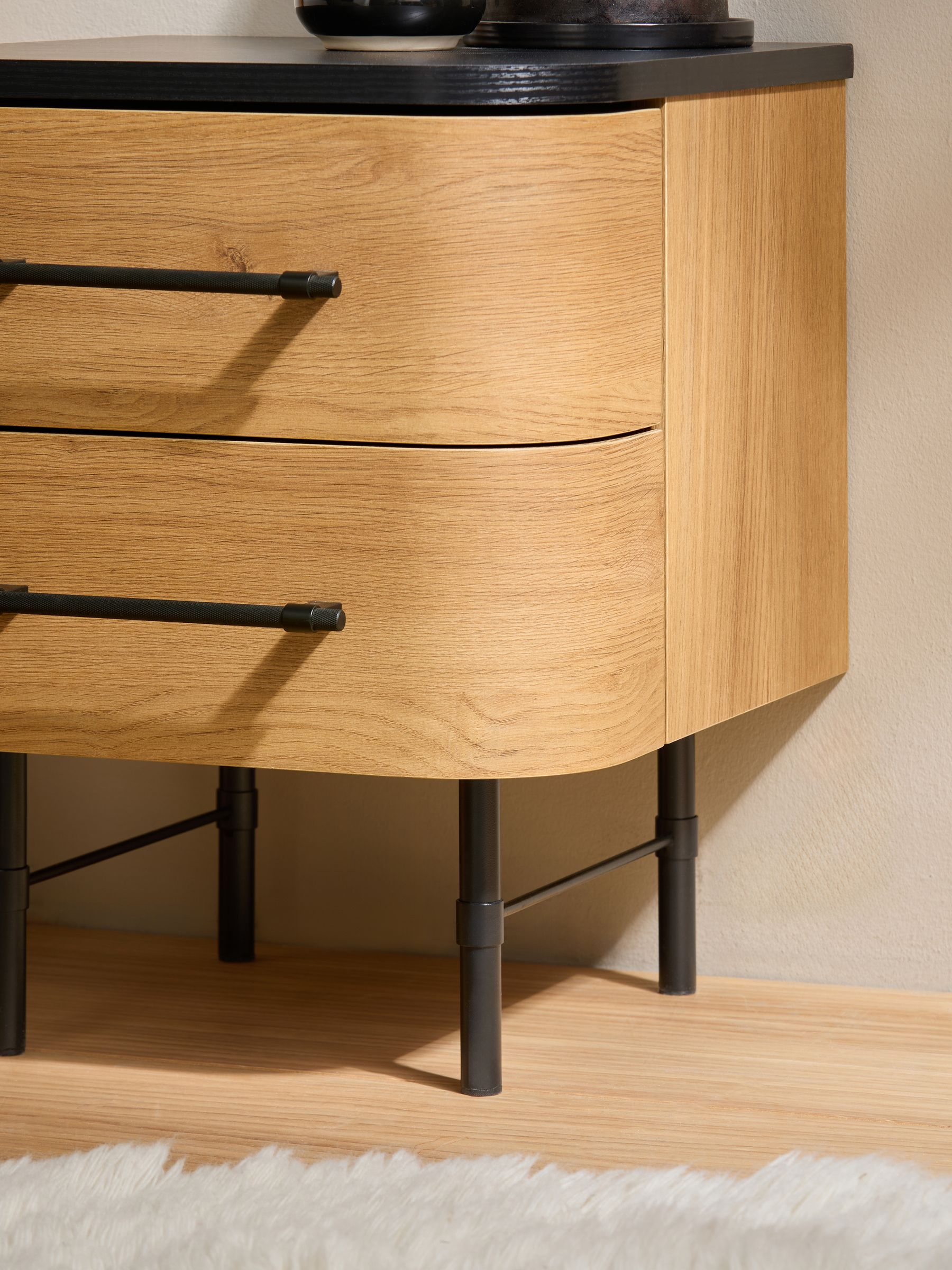 Zeke Bedside Table in Oak Effect