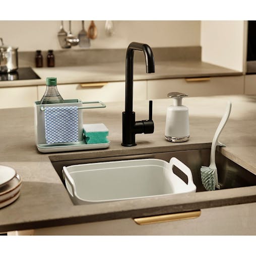 Joseph Joseph Wash & Drain Washing Up Bowl | Light Stone / Sage
