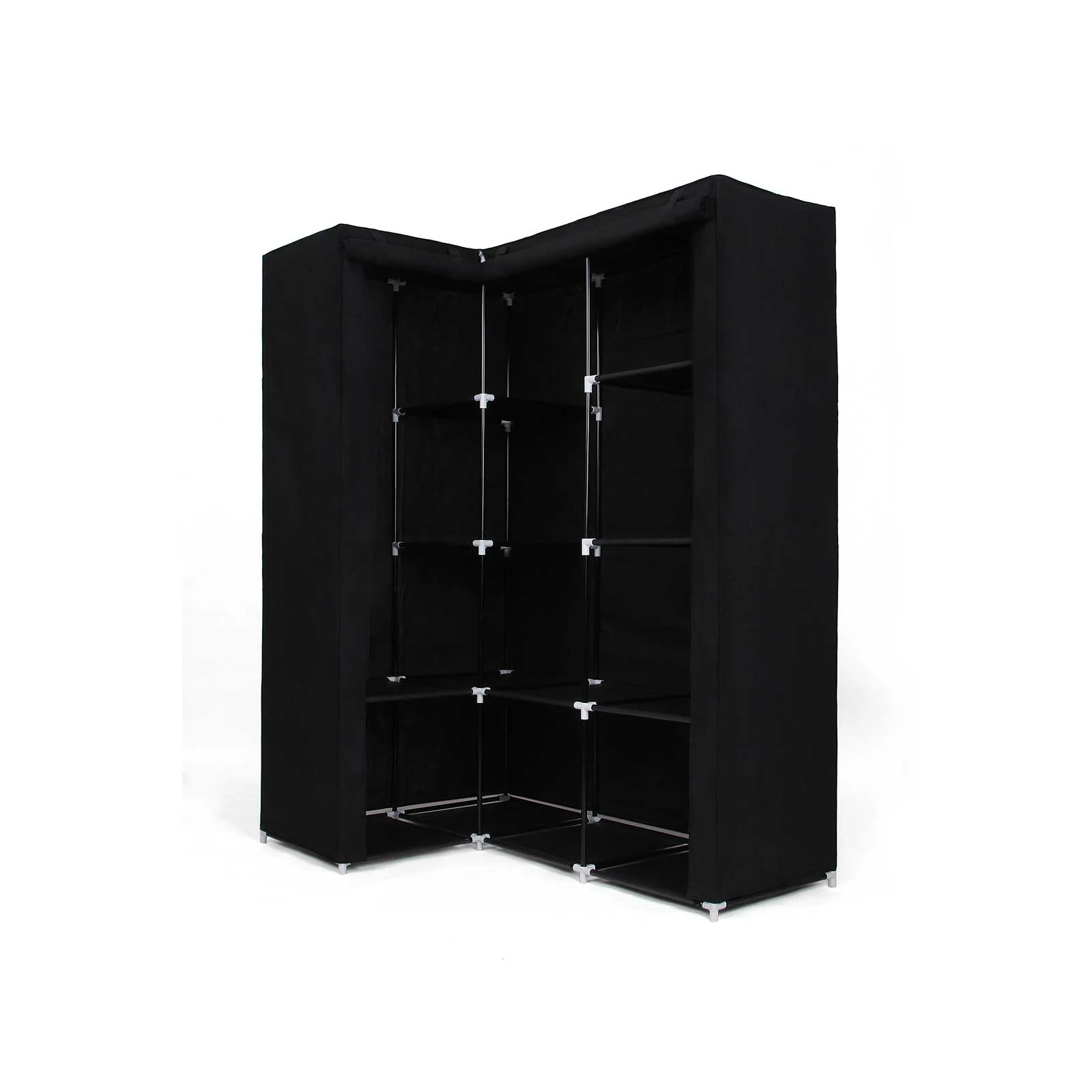 Armoire d'angle vêtements toile