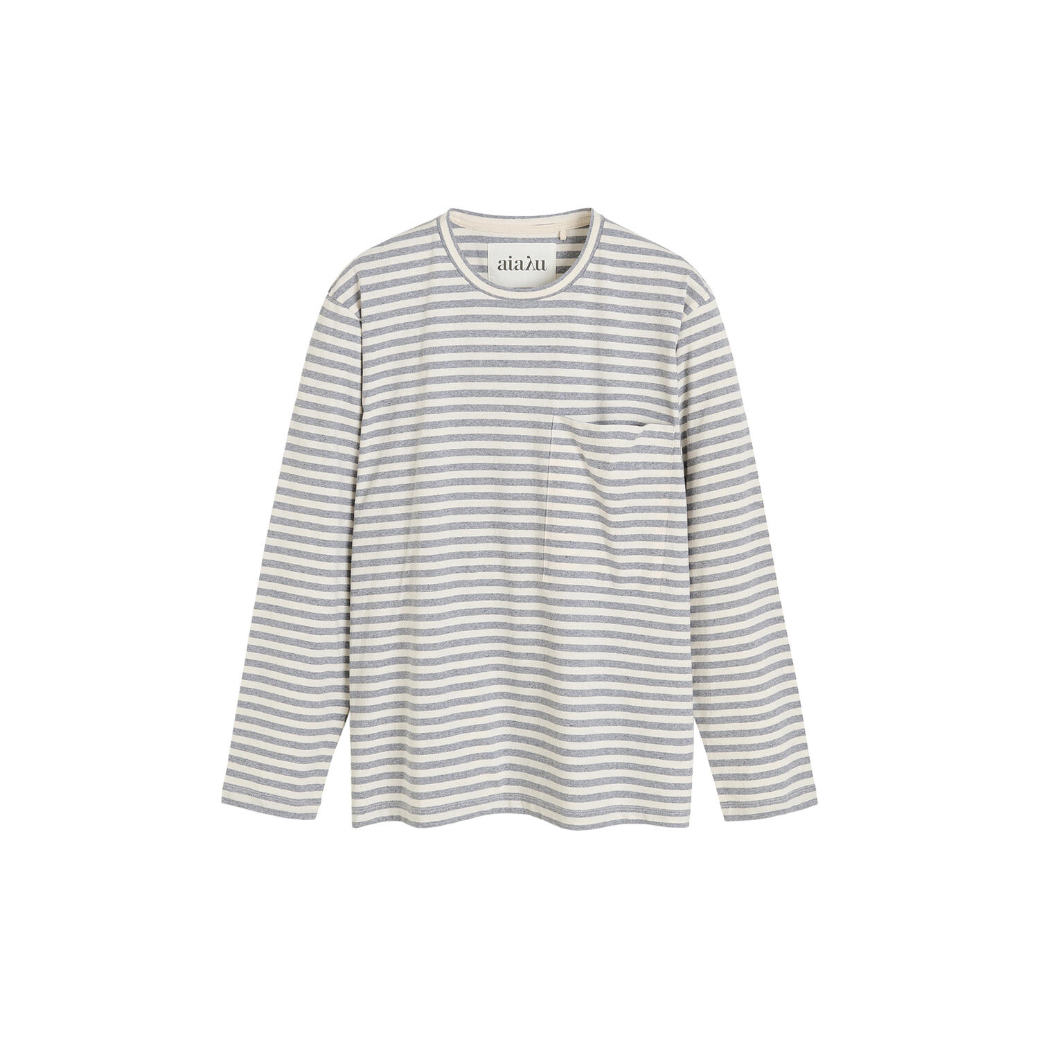 Circular Long Sleeve Melange, mix grey melange