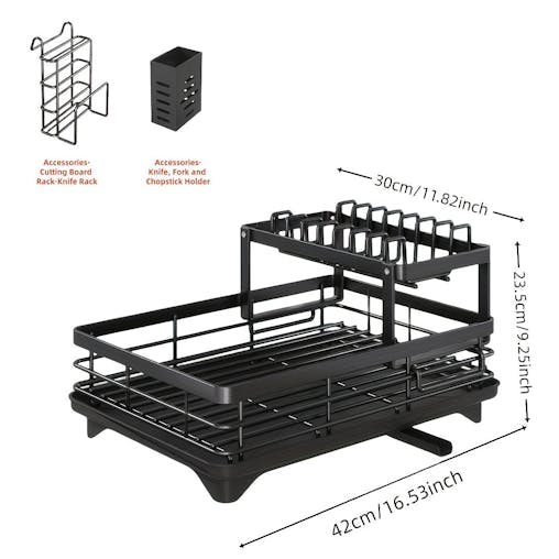 NNETM Double-Layer Kitchen Sink Drain Rack