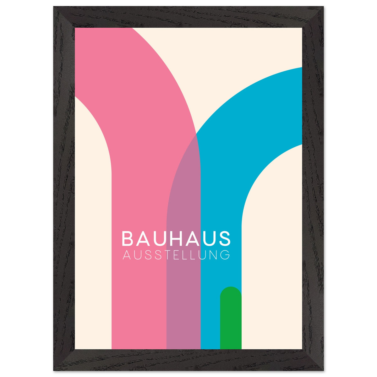 Artfulprints Poster met Lijst Bauhaus - Ausstellung  - A4 21x29.7 cm - Meerkleurig