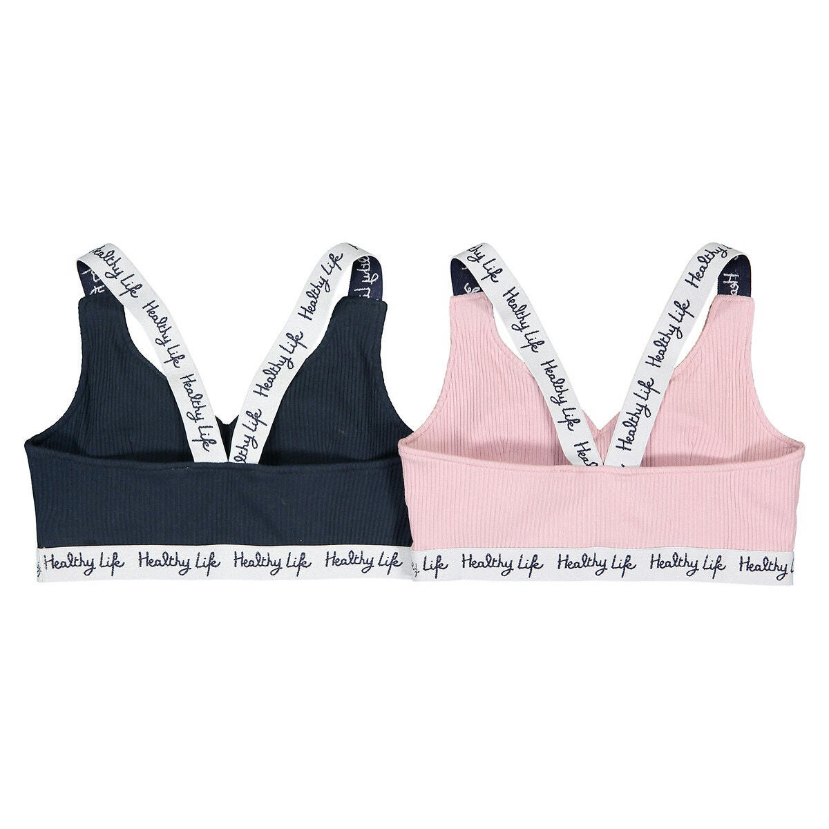 Lot de 2 brassières en maille côtelée