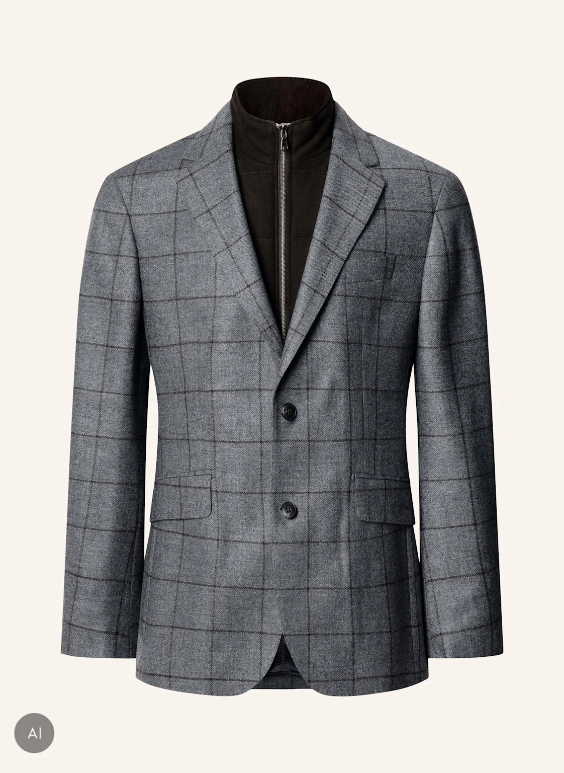 HACKETT LONDON Sakko GREY WOOL WPANE BIB