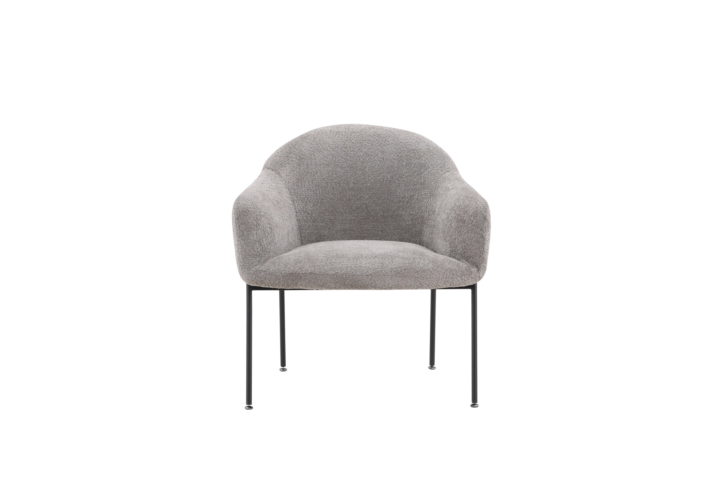 Rebellenclub Fauteuil Vai - Lichtgrijs bouclé