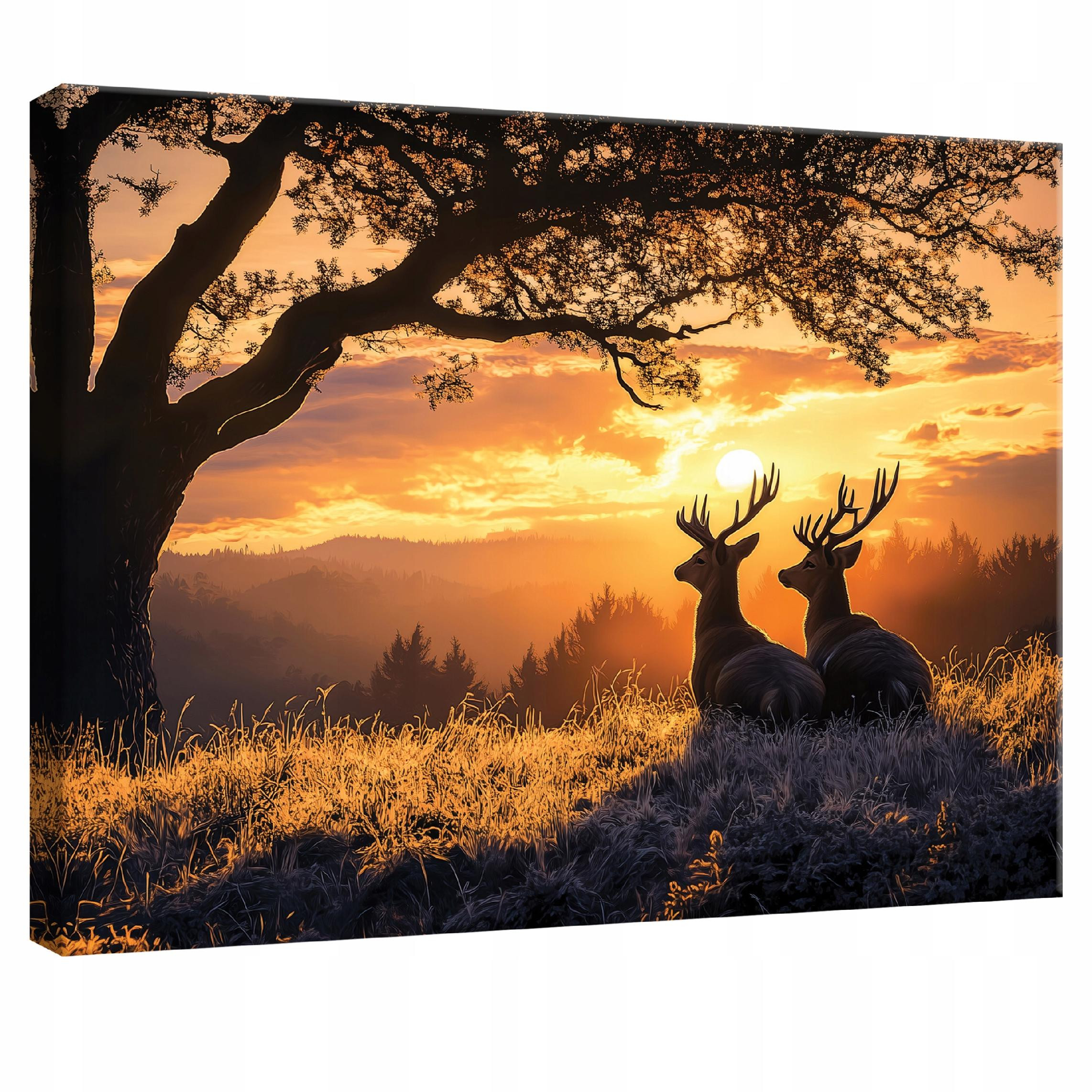Obraz Na Płótnie Ścianę Do Sypialni Salonu Kuchni Jeleń Natura Widok 60X40