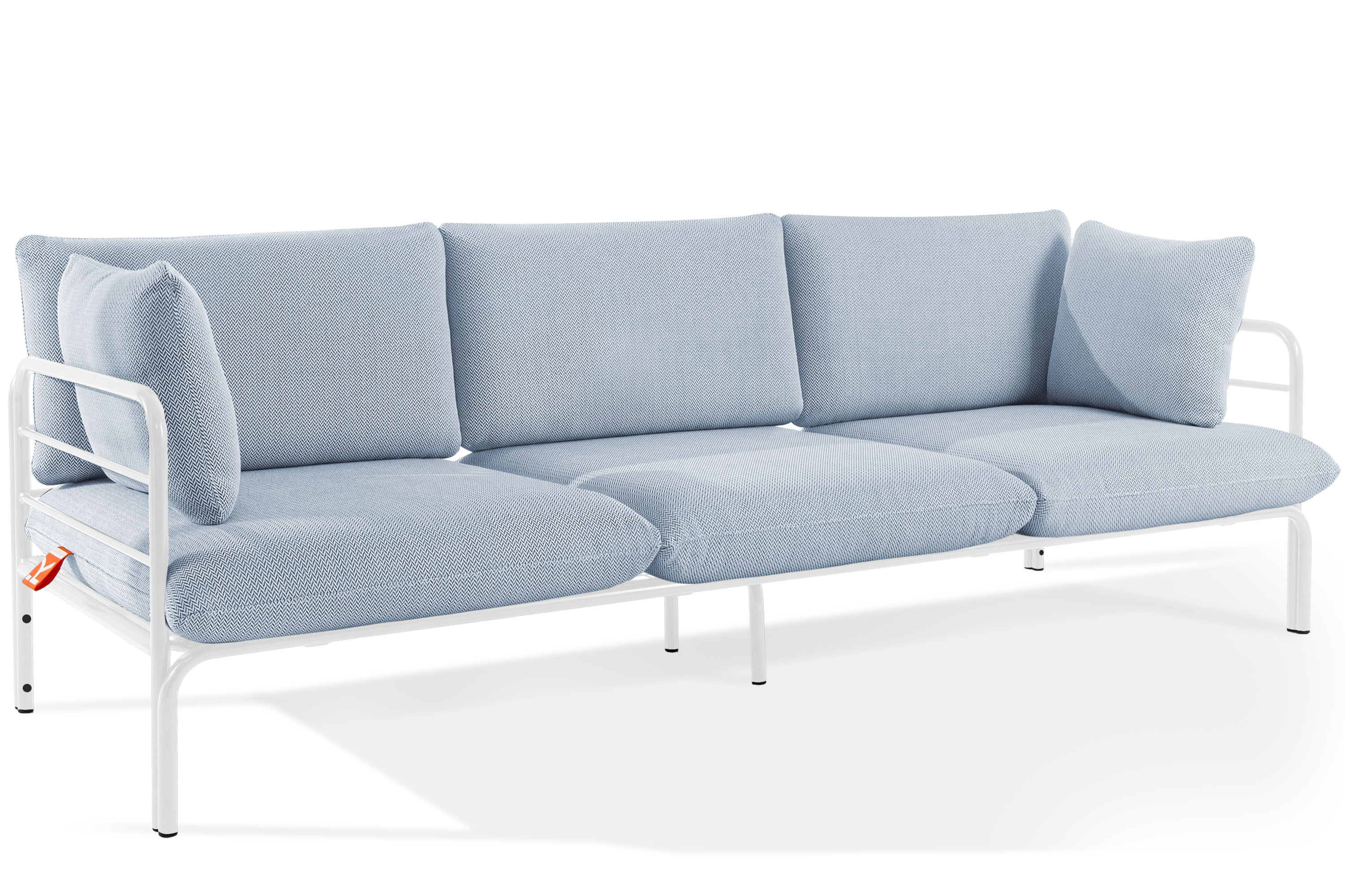 KONSIMO RAMBE Sofa 3-osobowa do ogrodu stelaż ze stali styl loft