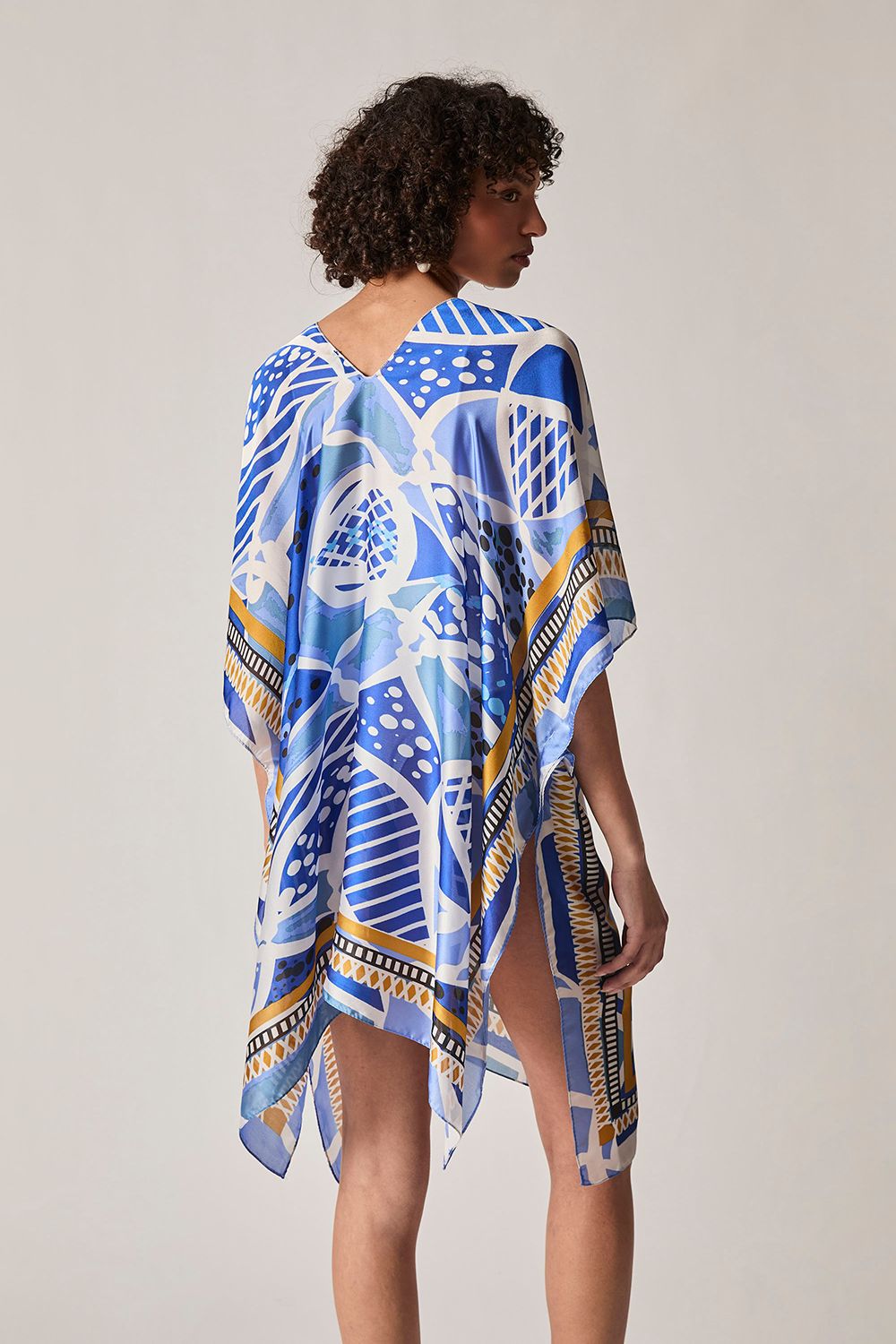 James Lakeland Blue Petal Mosaic Kaftan