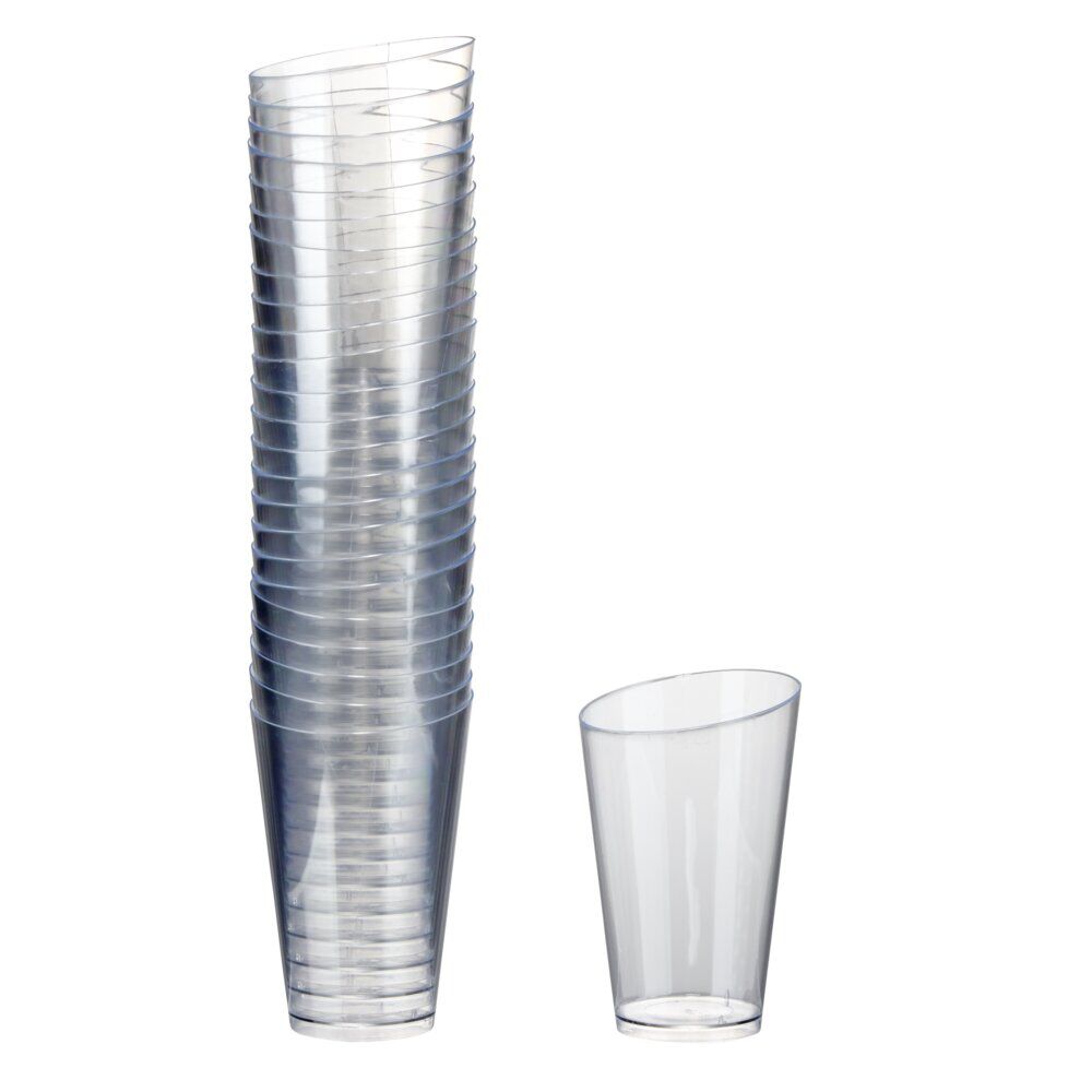 Verrine plastique x25 transparente réutilisable 5x5xH7,5cm