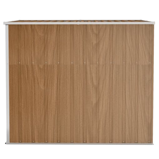 NNEVL Wall-mounted Garden Shed Brown 118x194x178 cm Galvanised Steel