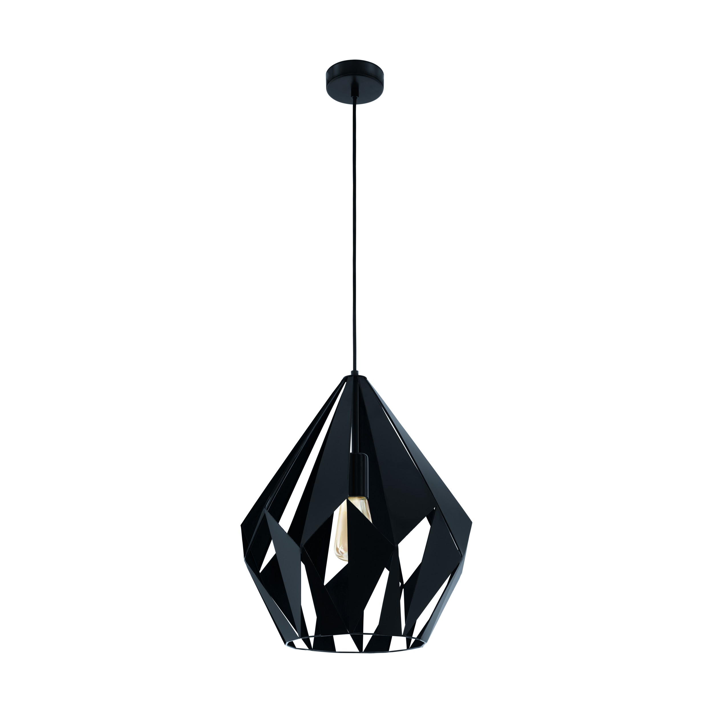 EGLO hanglamp Carlton 5 - e27 - ø 38,5 cm - zwart