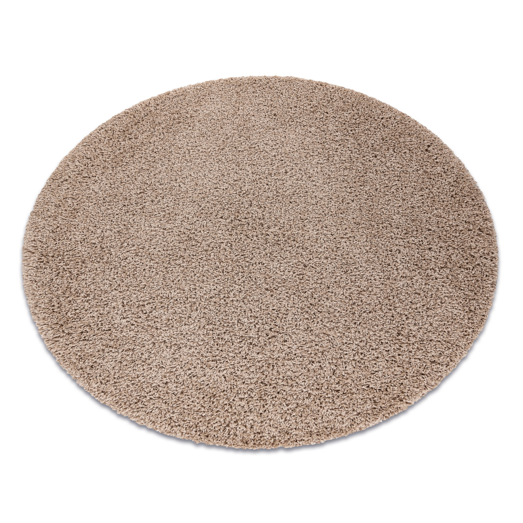 Dywan SOFFI shaggy 5cm beż koło 80 cm