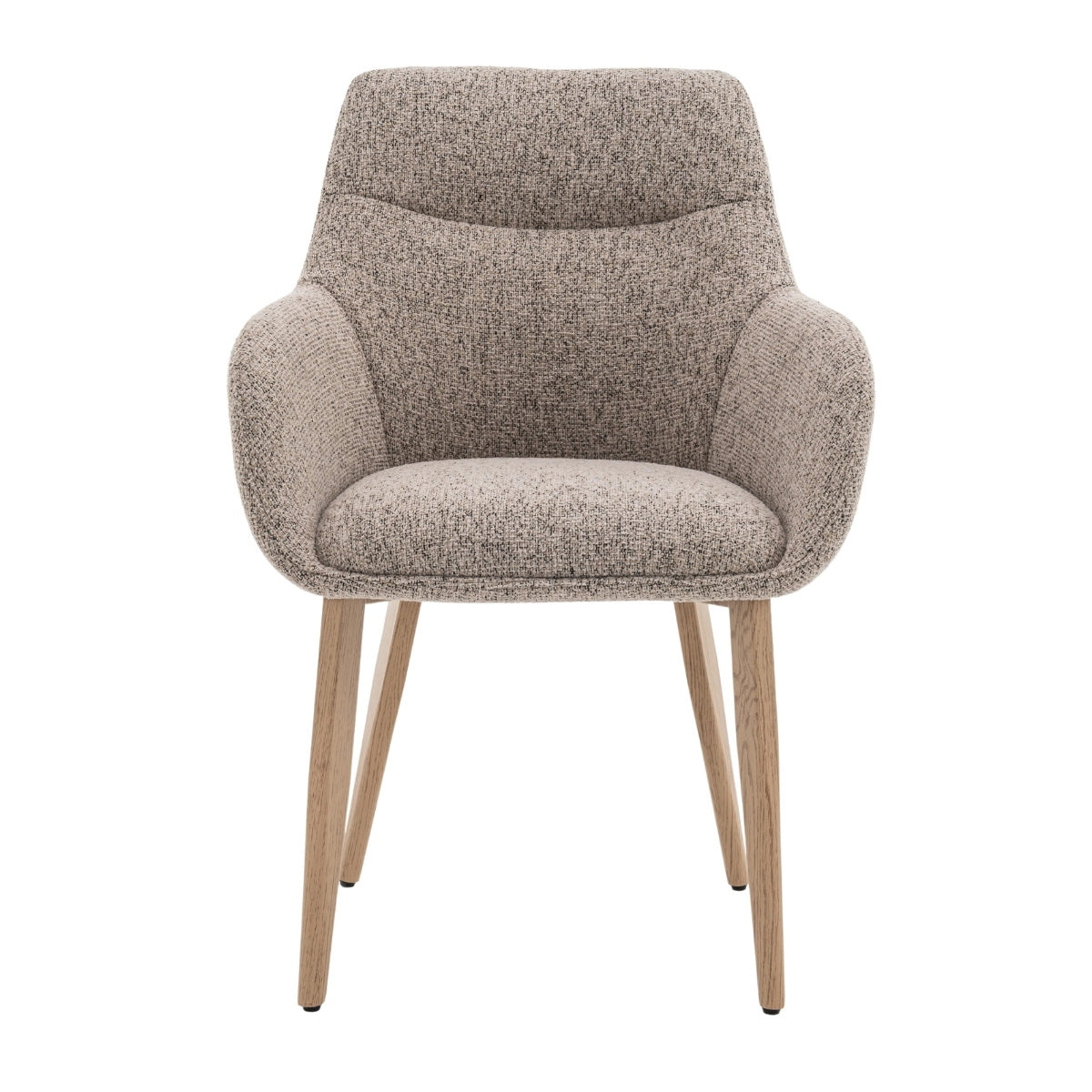 DÉJA Living Eetkamerstoel Noé - Taupe/Naturel - Zithoogte 47cm - Set van 2
