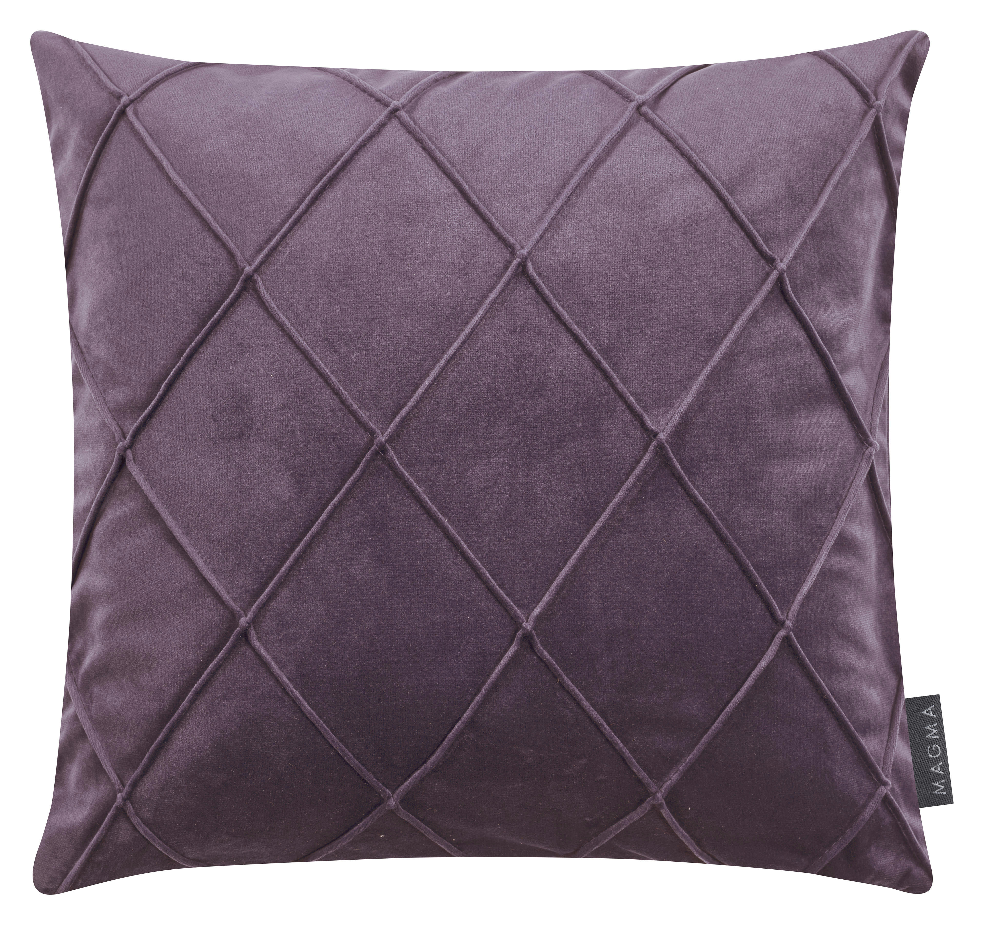 NOBLESS - Housses de coussin velours relief pli cousu lilas 40x40-Lot de 2