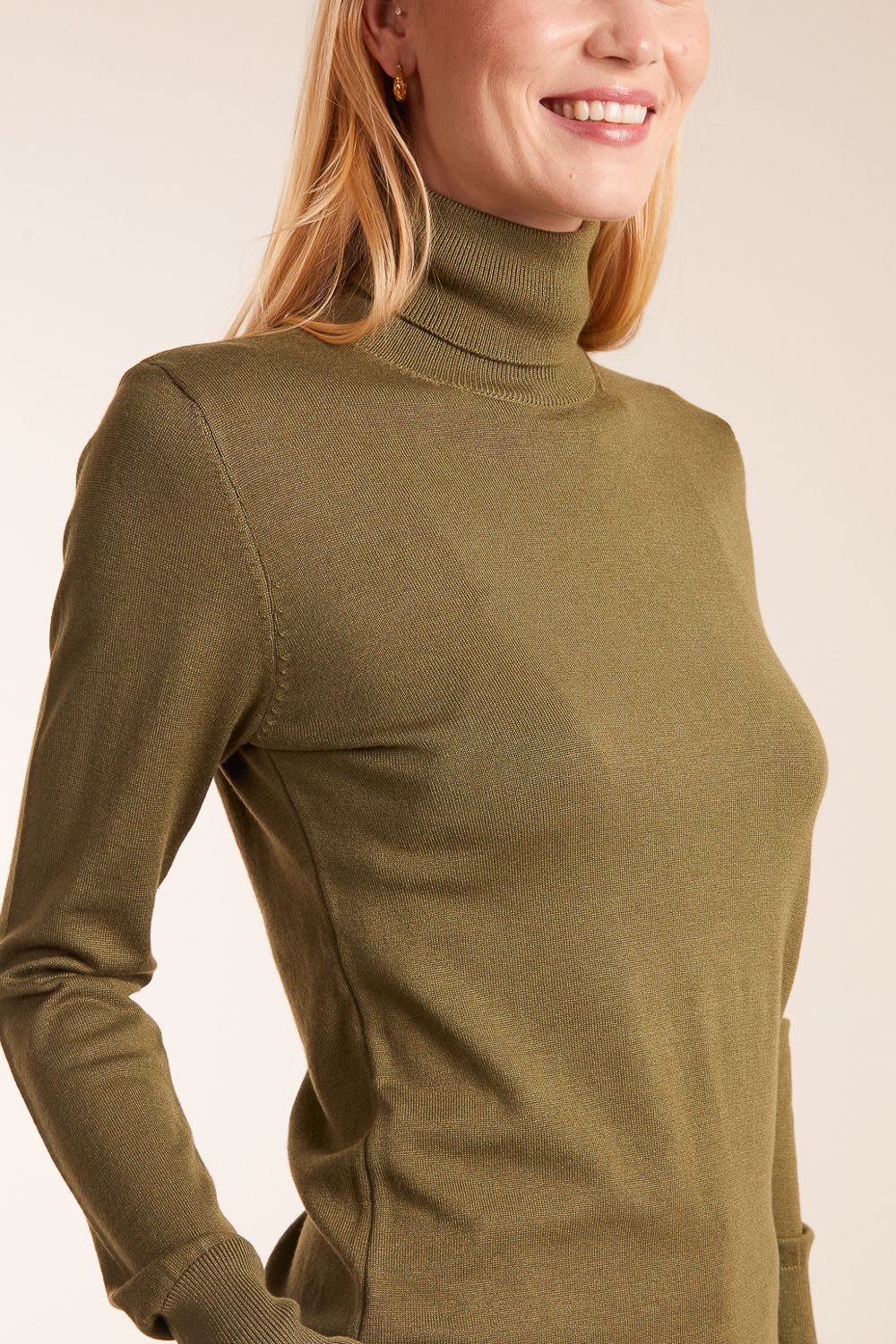 Blue Vanilla Roll Neck Jumper