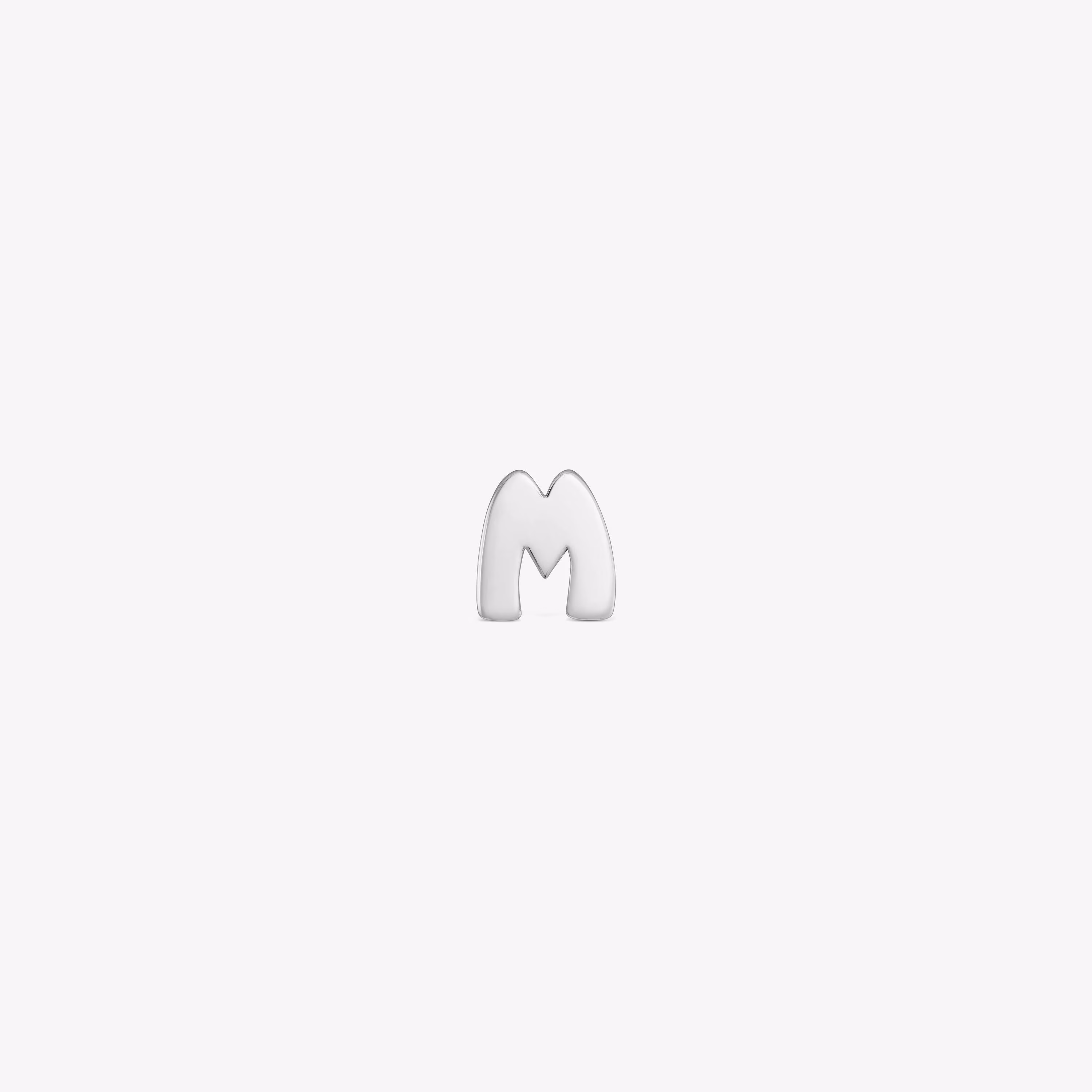 Charm TOUS Mesh Tube de plata letra M 7 mm