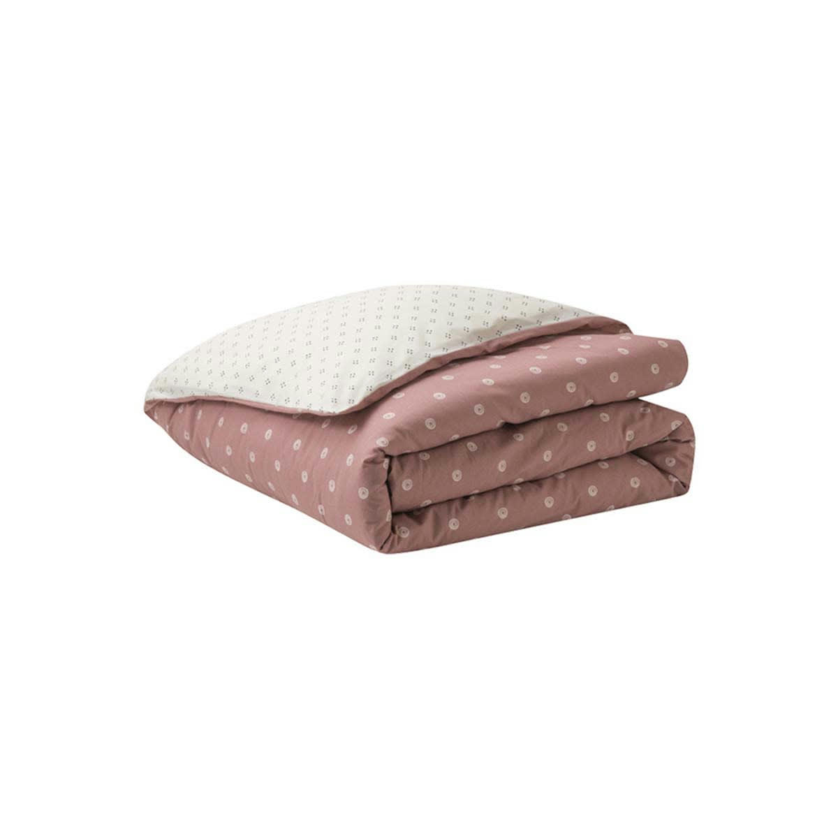 EMIKO - Parure de lit imprimée en bambou rose 200x200