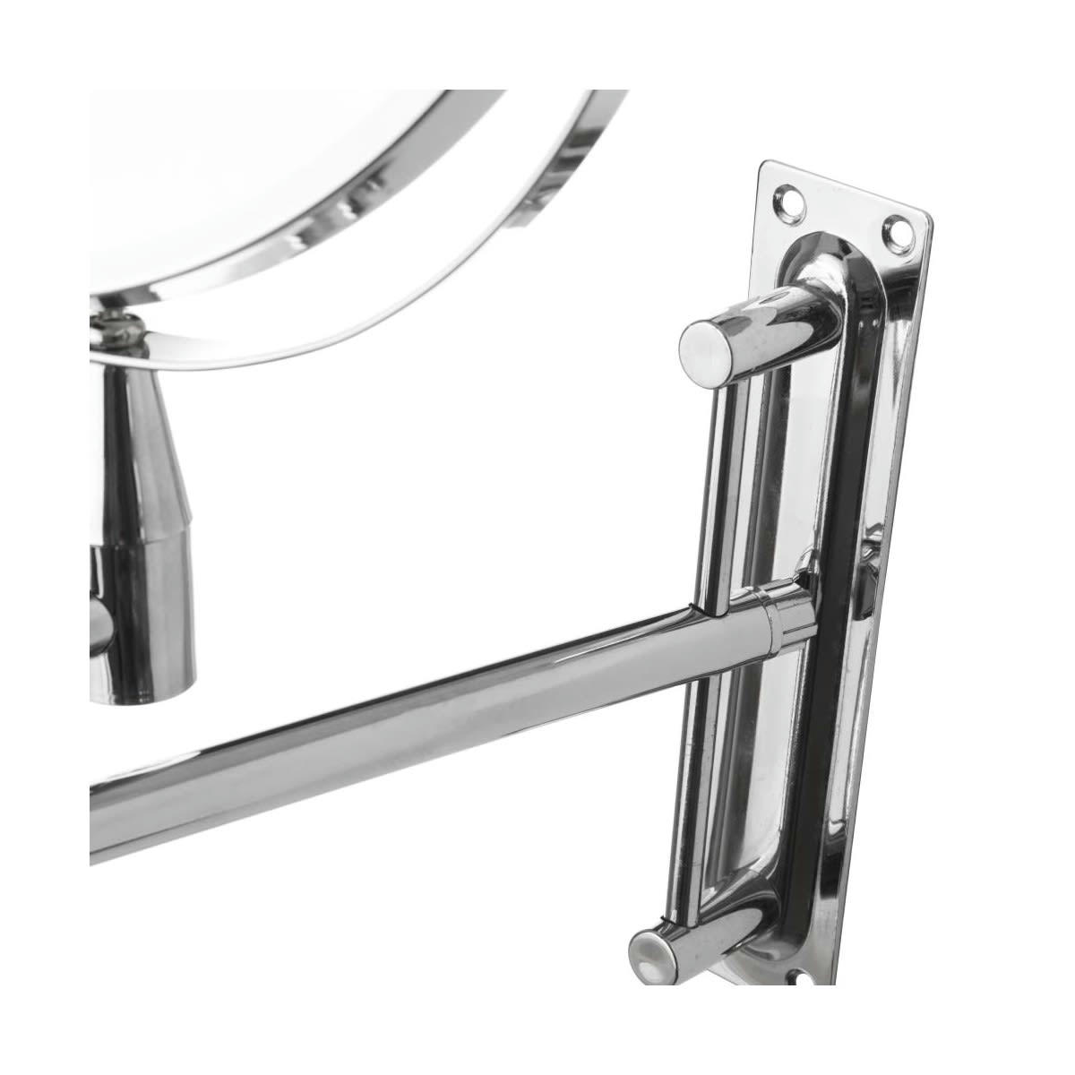 DOUBLE FACE - Miroir mural grossissant x2 sur bras extensible 39x3x36cm