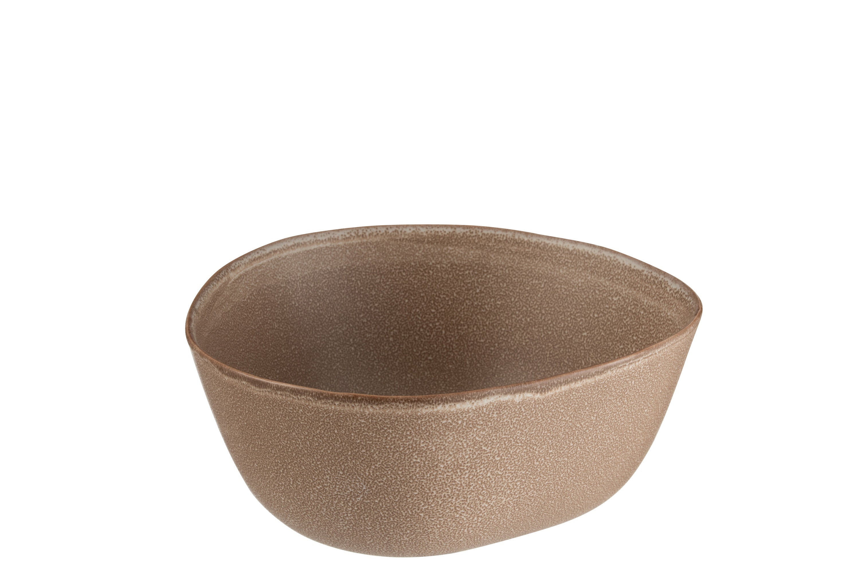 J-Line kom Louise - keramiek - cognac - large - 6 stuks