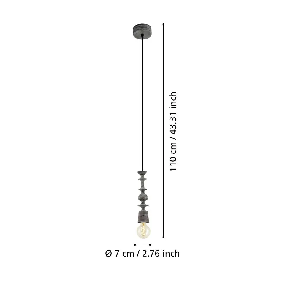 EGLO Avoltri Hanglamp - E27 - 7 cm - Zwart