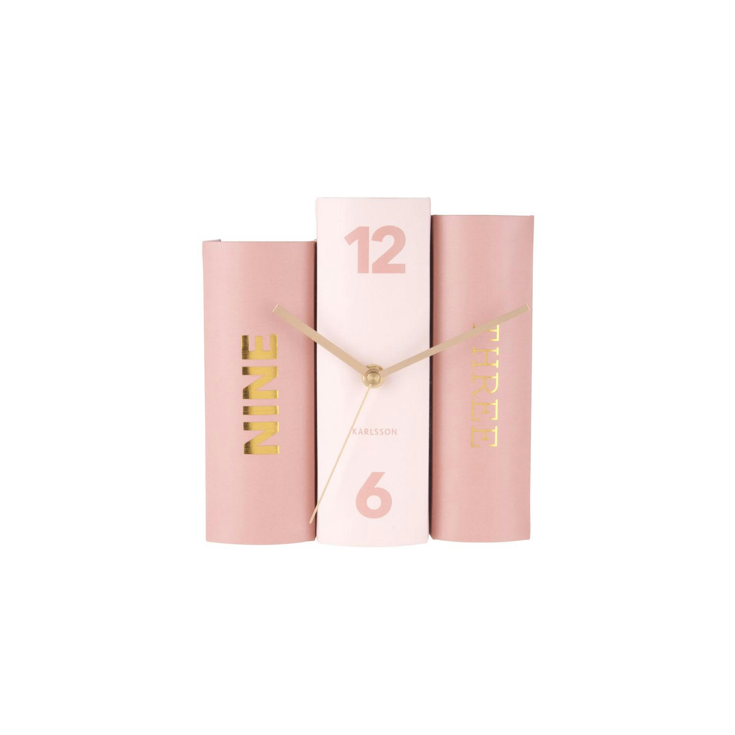 BOOKS - Horloge à poser trompe-l’œil rose