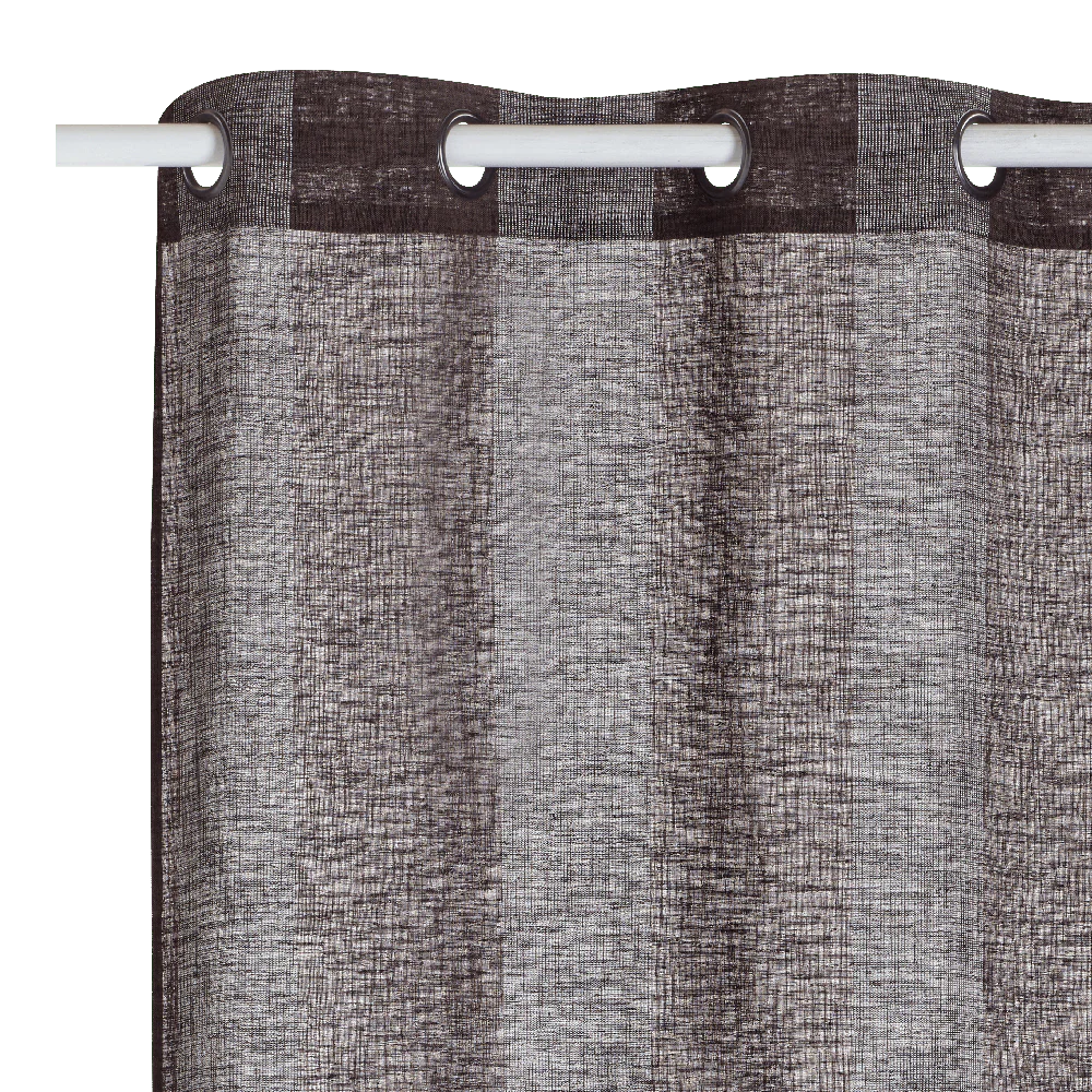 Voilage TUBUA coloris chocolat 140 x 240 cm