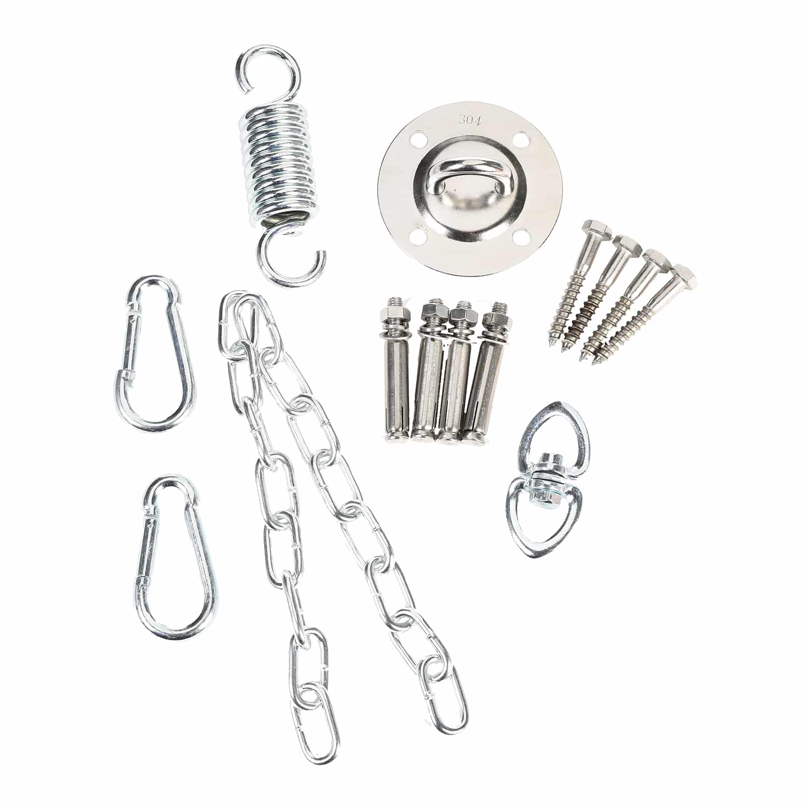 Decken-Befestigungsset für Hängesessel, drehbar Silber, 14 -tlg.