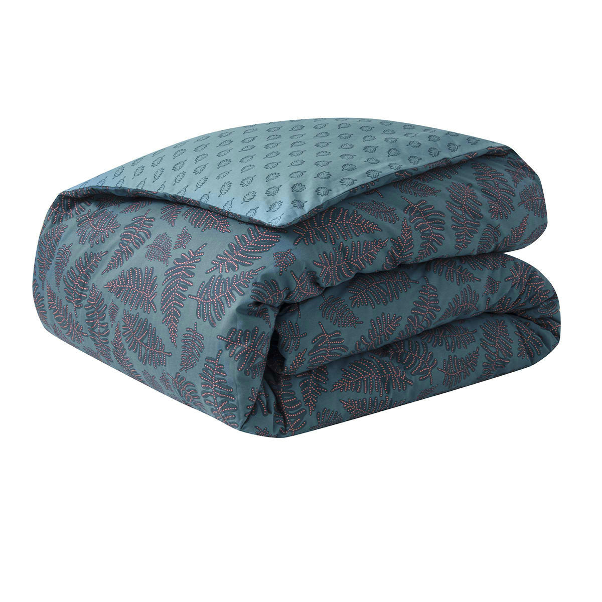 IRIS - Parure de lit imprimée en bambou bleu 260x240cm