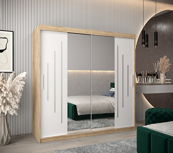 Armoire York 1 a portes coulissantes H. 200 x L. 200 x P. 62 2 portes