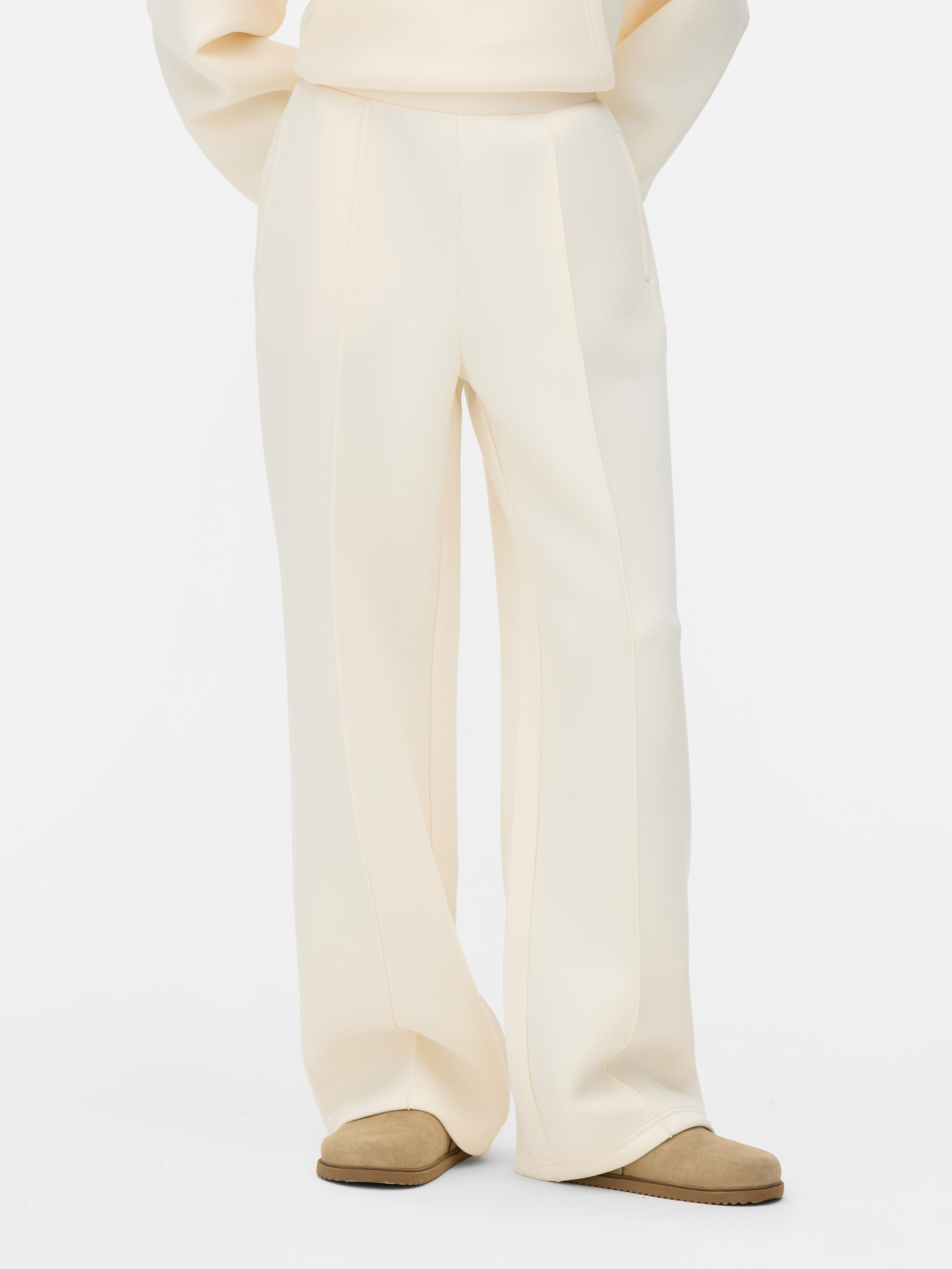 The Edit Scuba Wide Leg Sweatpants